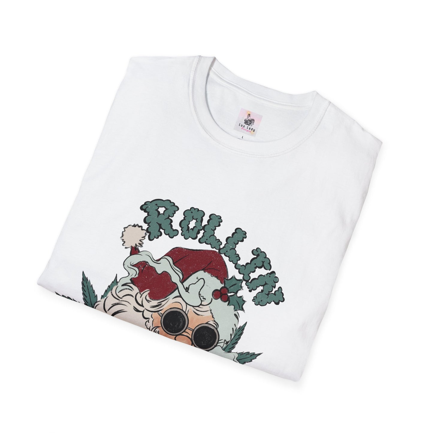 Rolling into the Holidays Humorous Christmas T-Shirt Unisex Softstyle T-Shirt