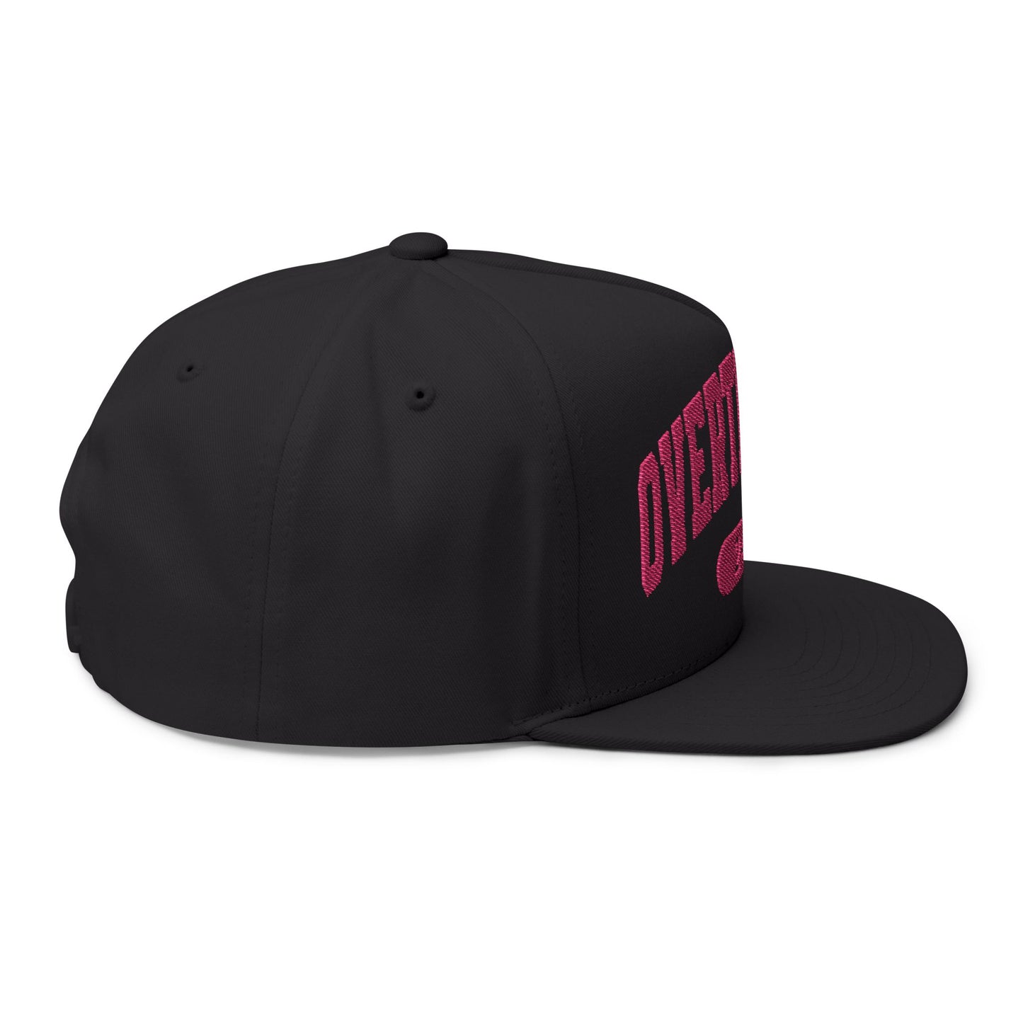 Overthinker 24/7 Flat Bill Cap - Trendy Embroidered Snapback Hat