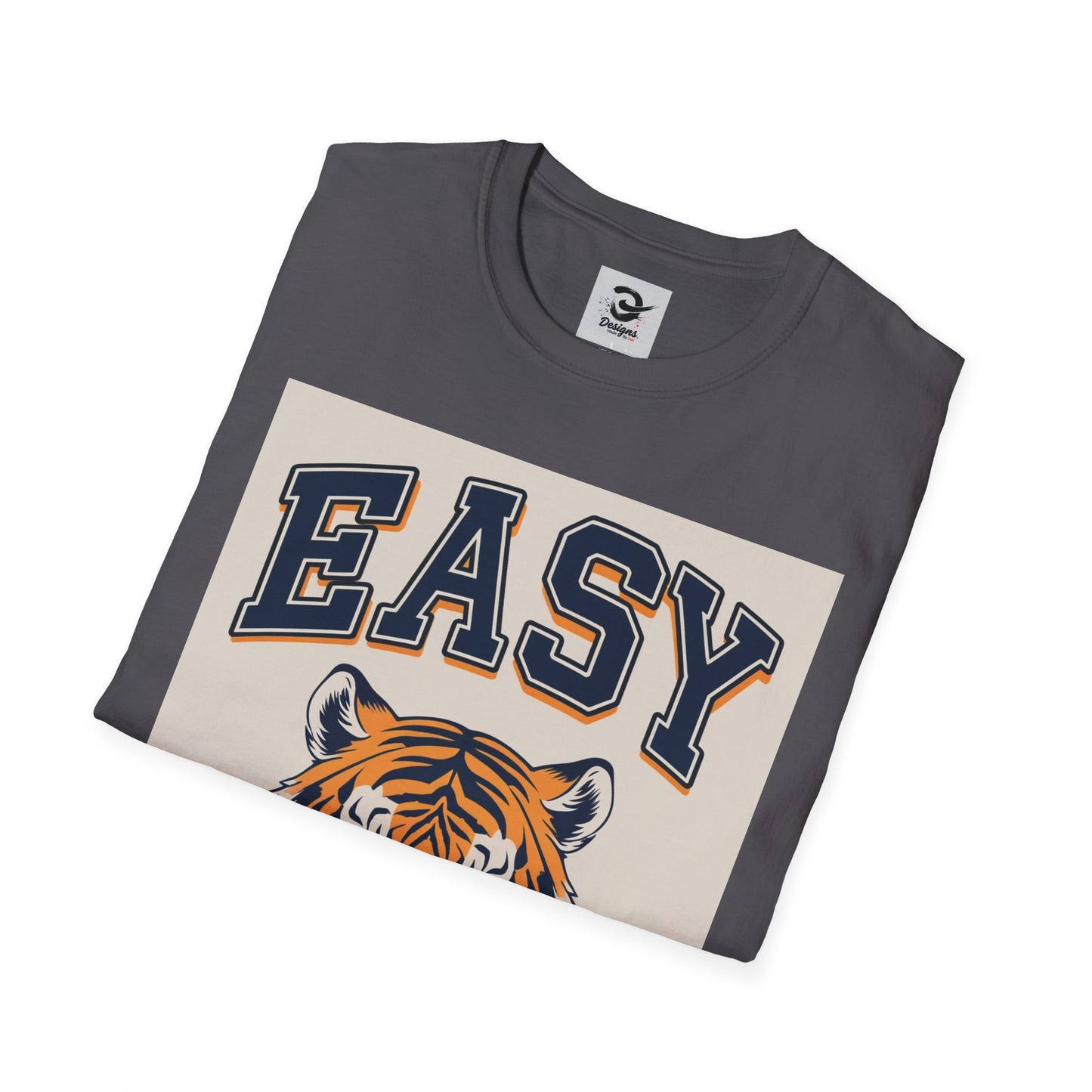 Easy Tiger Men T-Shirt, Casual Tee for Animal Lovers, Cool Graphic Tee, Perfect Gifts for Birthdays, Everyday Style, Summer Comfort