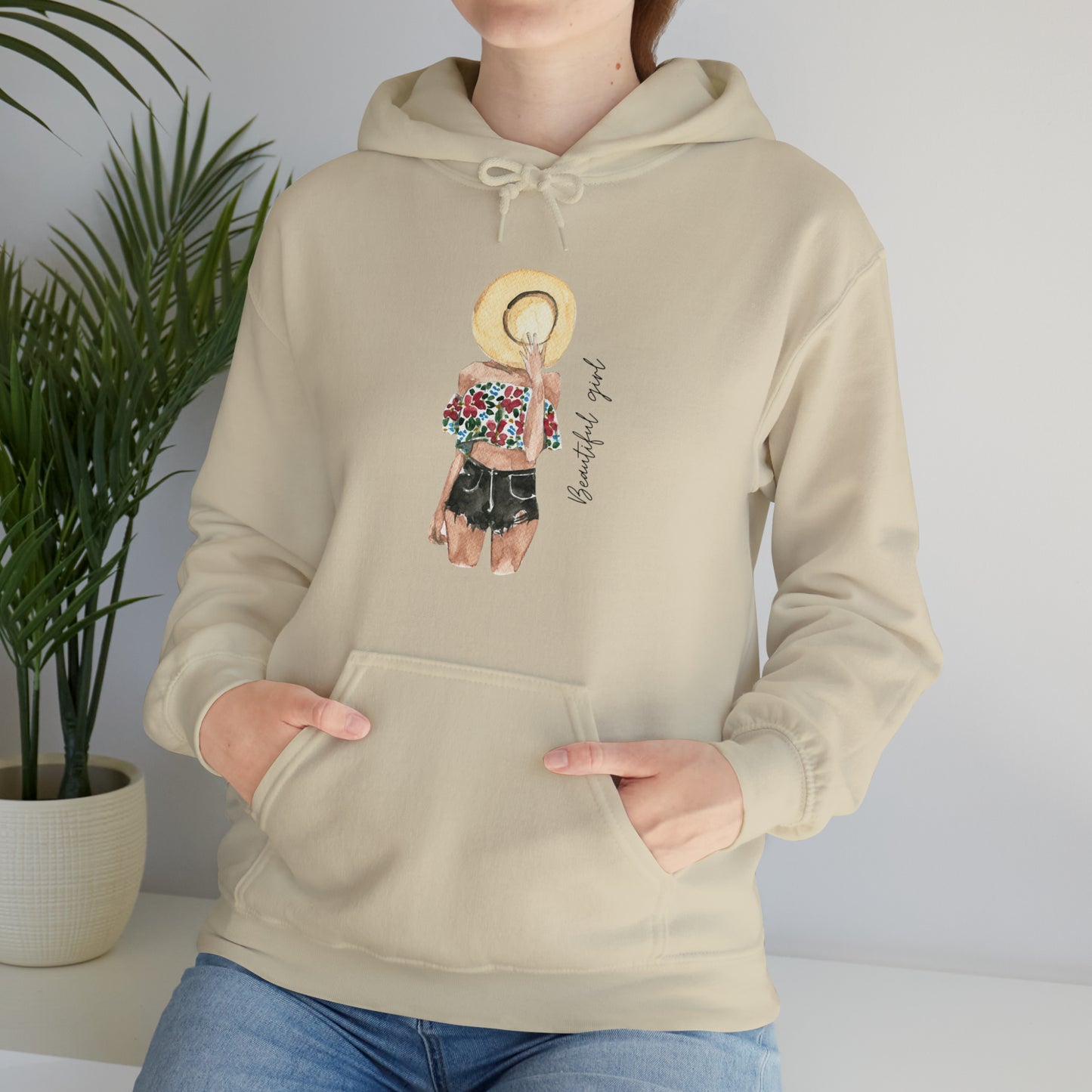 Beautiful girl Unisex Heavy Blend™ Hooded Sweatshirt