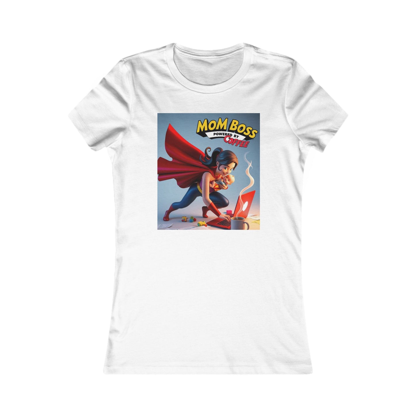 Women's Tee - MOM BOSS POWERED BY COFFEE