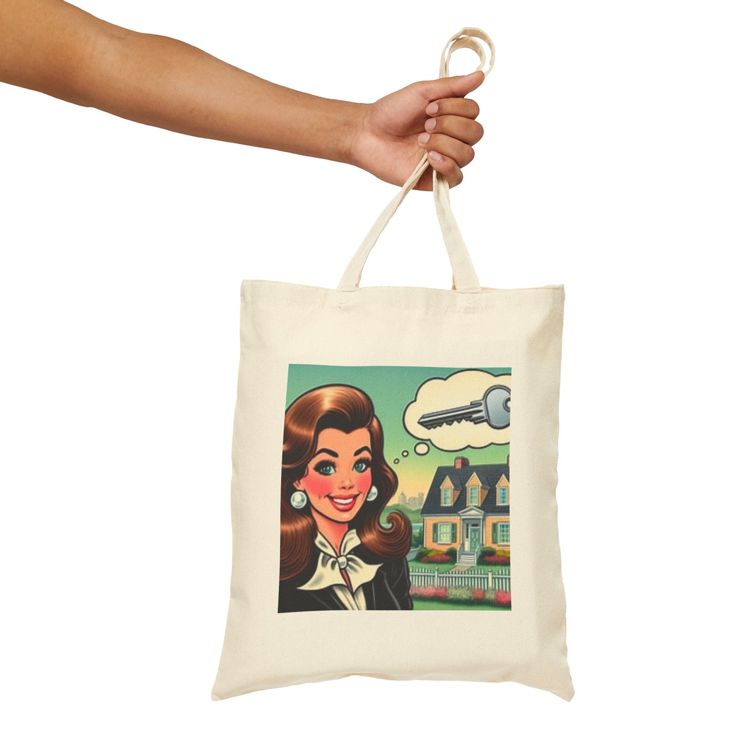 Home on the Move Tote | Cotton Canvas Tote Bag | Realtor Tote Bag