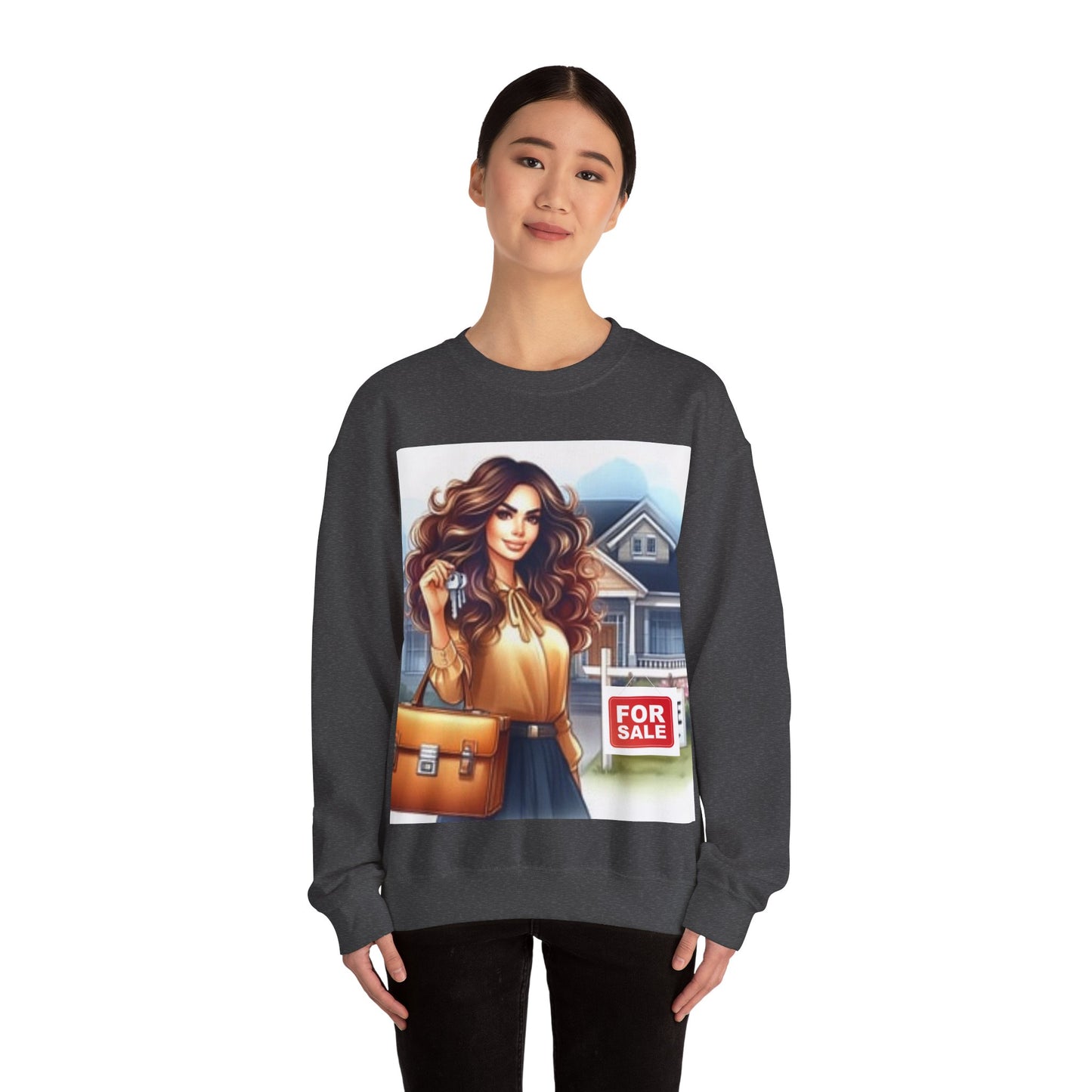 Key Player Crew: Real Estate Agent Sweatshirt | Unisex Heavy Blend™ Crewneck Sweatshirt
