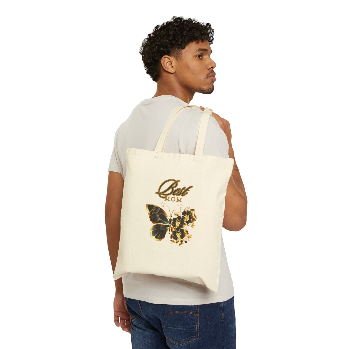 Best Mom Ever! Cotton Canvas Tote Bag - Mother's Day Gift