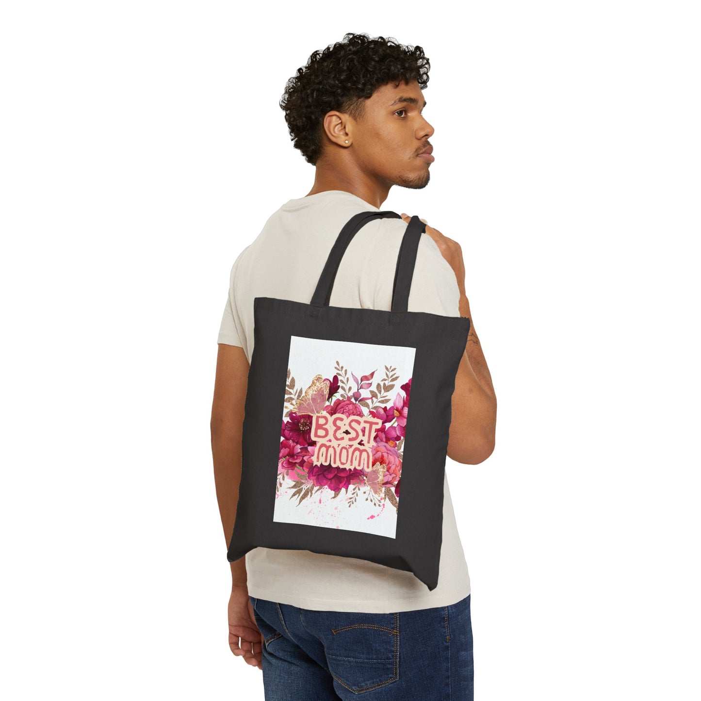 Best Mom Ever! Cotton Canvas Tote Bag - Mother's Day Gift