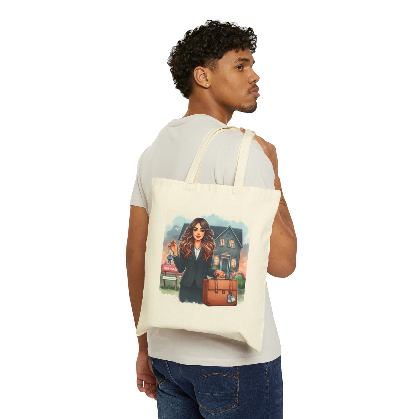 Real Estate Boss Tote Cotton Canvas Tote Bag Marketing Tote bags