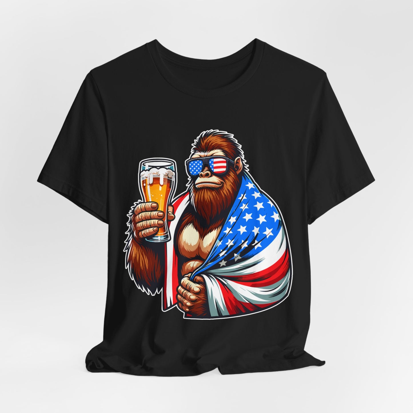 Patriotic 4th of July Unisex Jersey Short Sleeve Tee Big Foot T-shirt