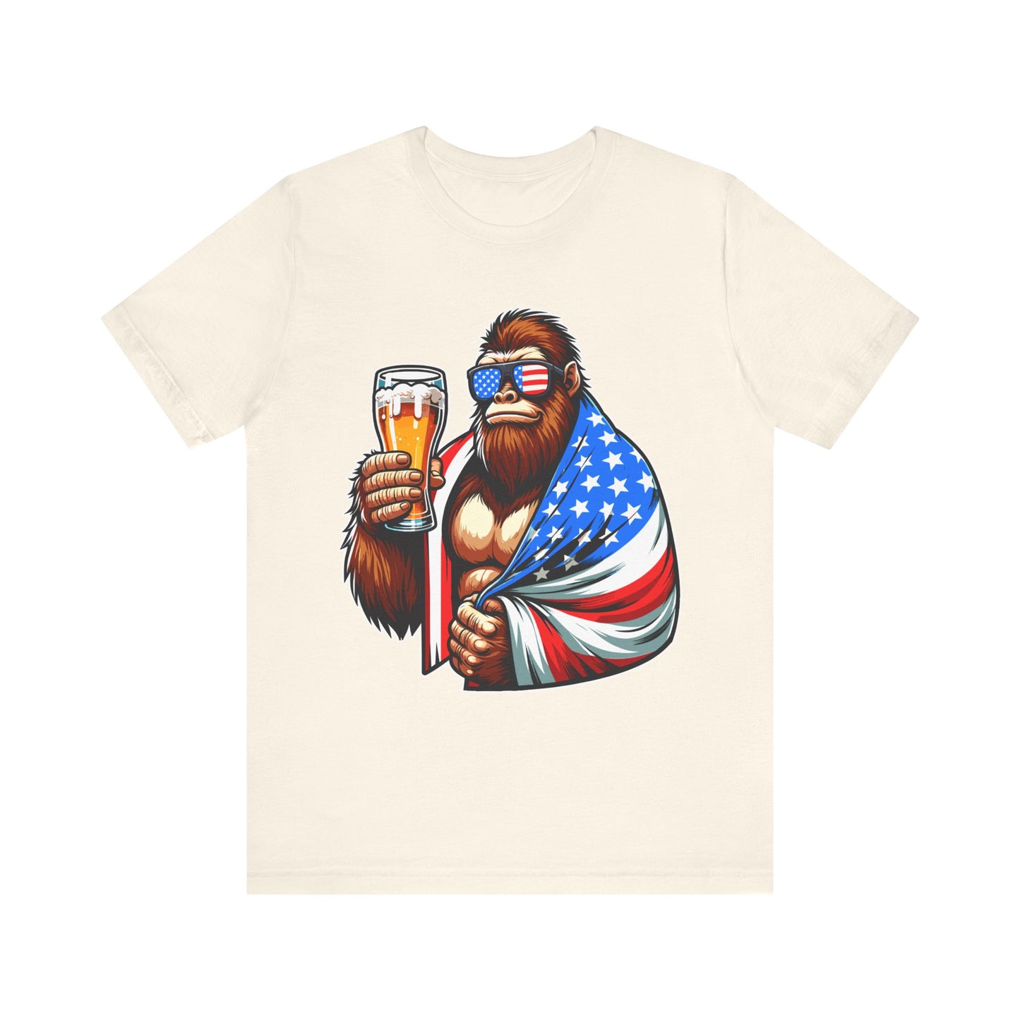 Patriotic 4th of July Unisex Jersey Short Sleeve Tee Big Foot T-shirt