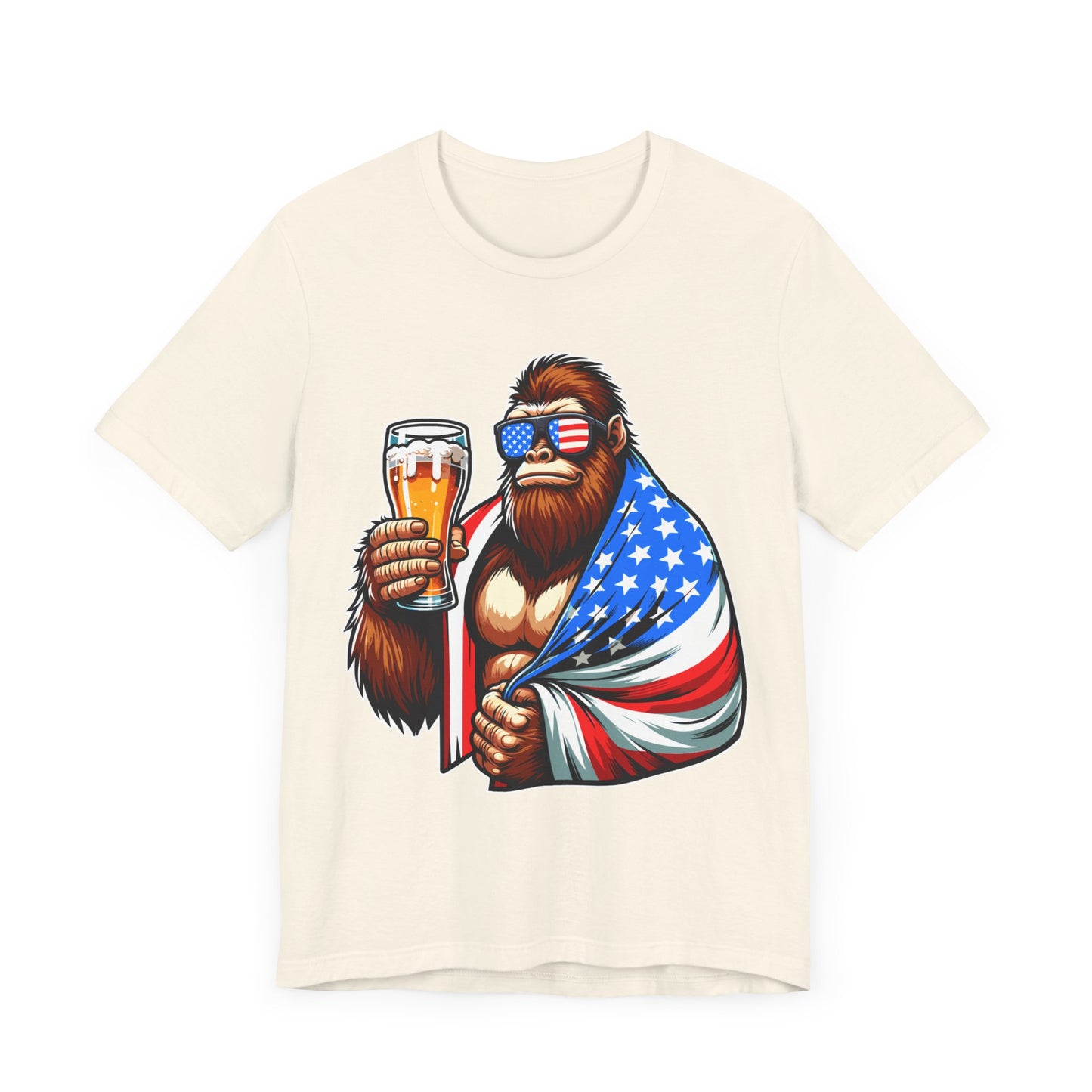 Patriotic 4th of July Unisex Jersey Short Sleeve Tee Big Foot T-shirt