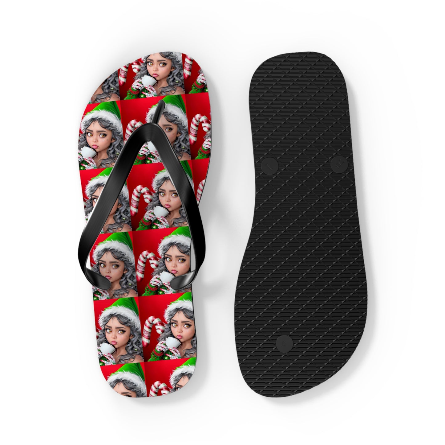 Grinch-Inspired Flip Flops - All-Day Comfort for a Grinchy Summer and Winter