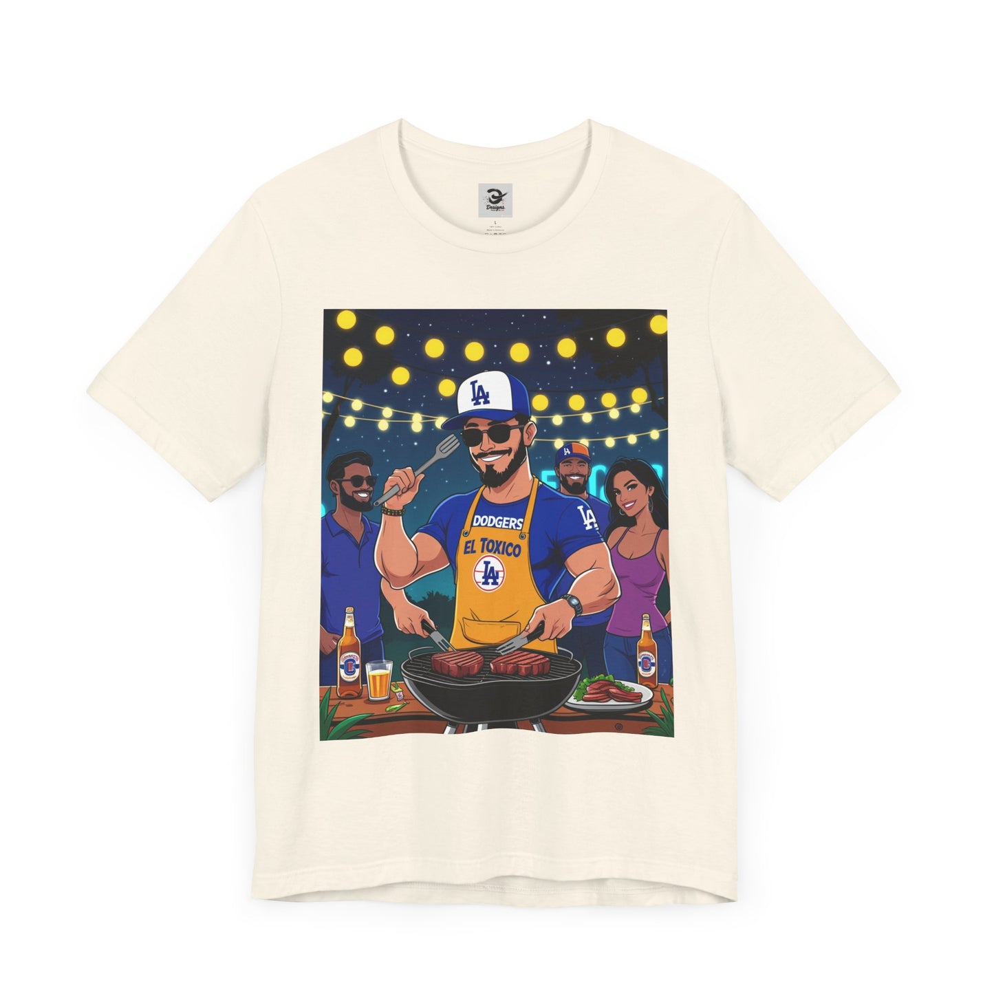 Graphic t-shirt, summer top, funny BBQ shirt, meme shirt, dad shirt, El Tóxico tee, fan shirt, cotton shirt, Latino humor Jersey Short Sleeve Tee