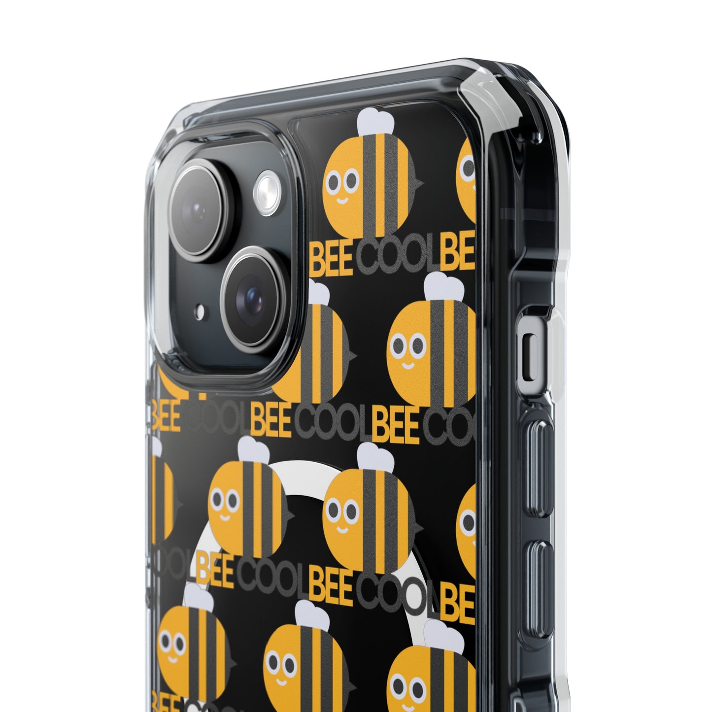 Bee Cool Magnetic Clear Impact Cases Custom Design Iphone Case 15 | iPhone 15 Plus| iPhone 15 Pro Max| iPhone 14