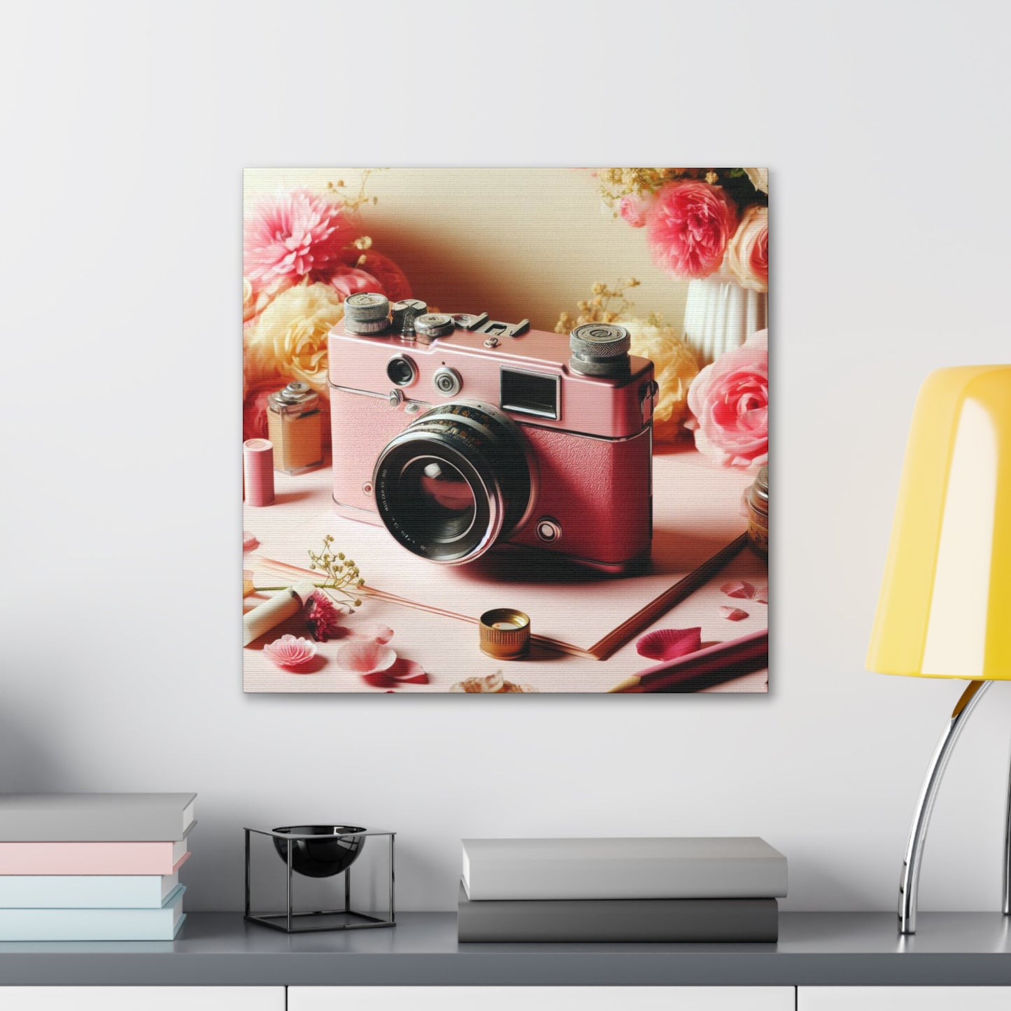 Pretty in Pink: A Vintage Camera Canvas Gallery Wrap