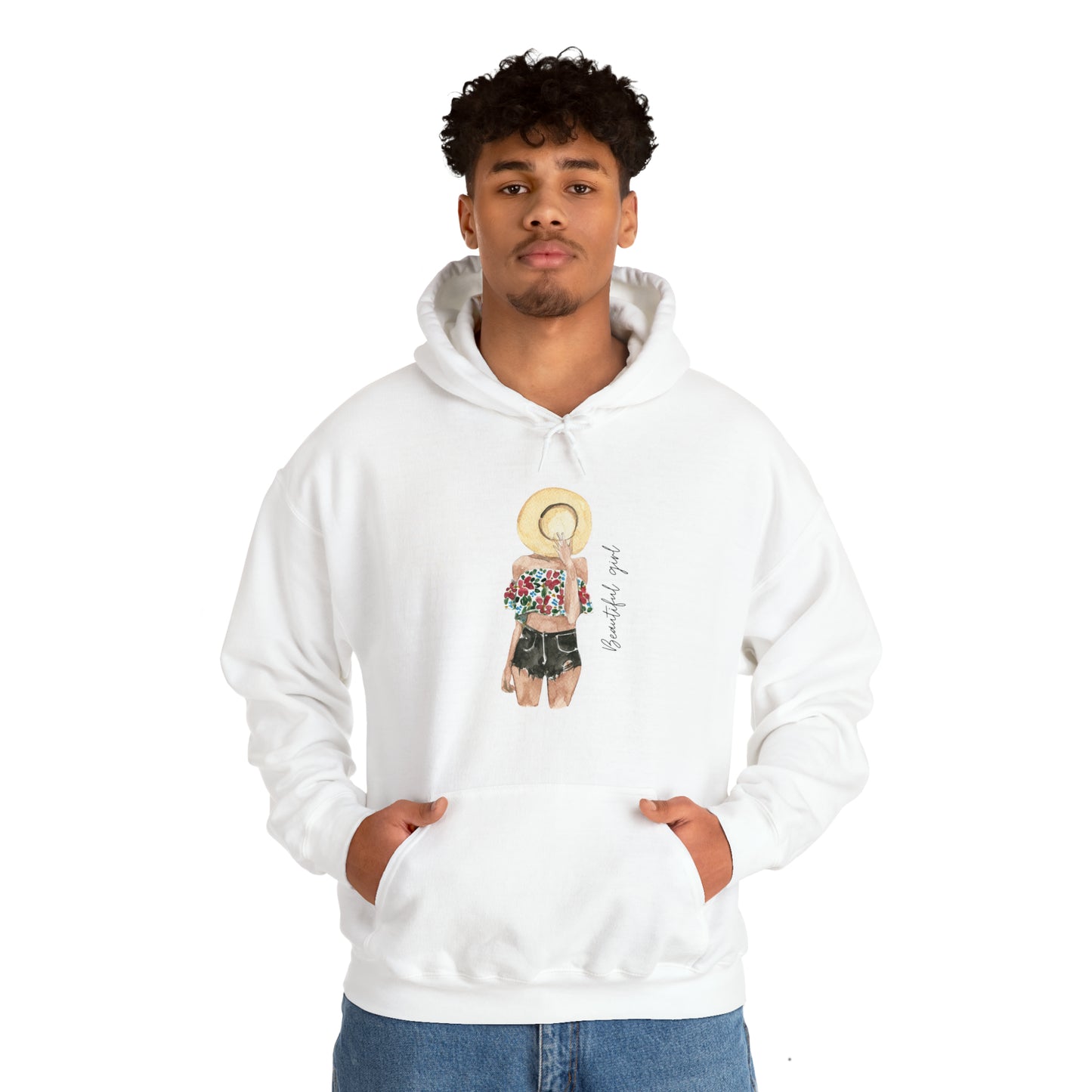 Beautiful girl Unisex Heavy Blend™ Hooded Sweatshirt