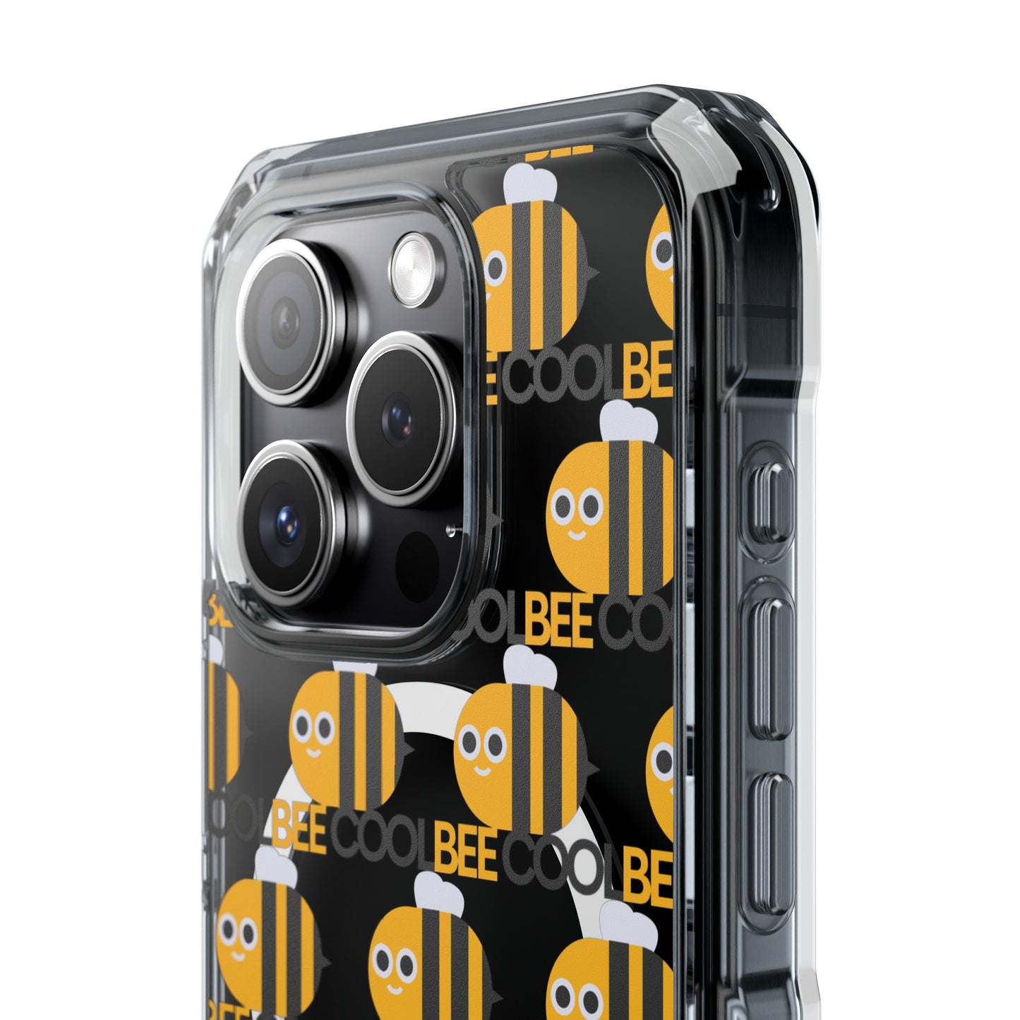 Bee Cool Magnetic Clear Impact Cases Custom Design Iphone Case 15 | iPhone 15 Plus| iPhone 15 Pro Max| iPhone 14