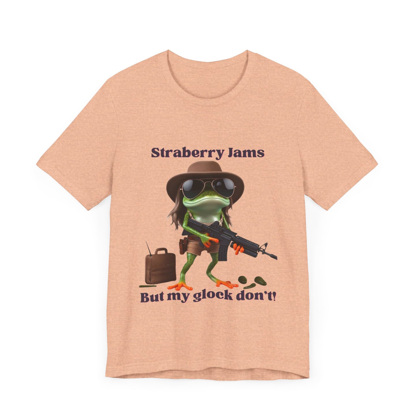 Strawberry Jams But My Glock Don't Shirt Comfort Colors Fun Jersey Short Sleeve Tee