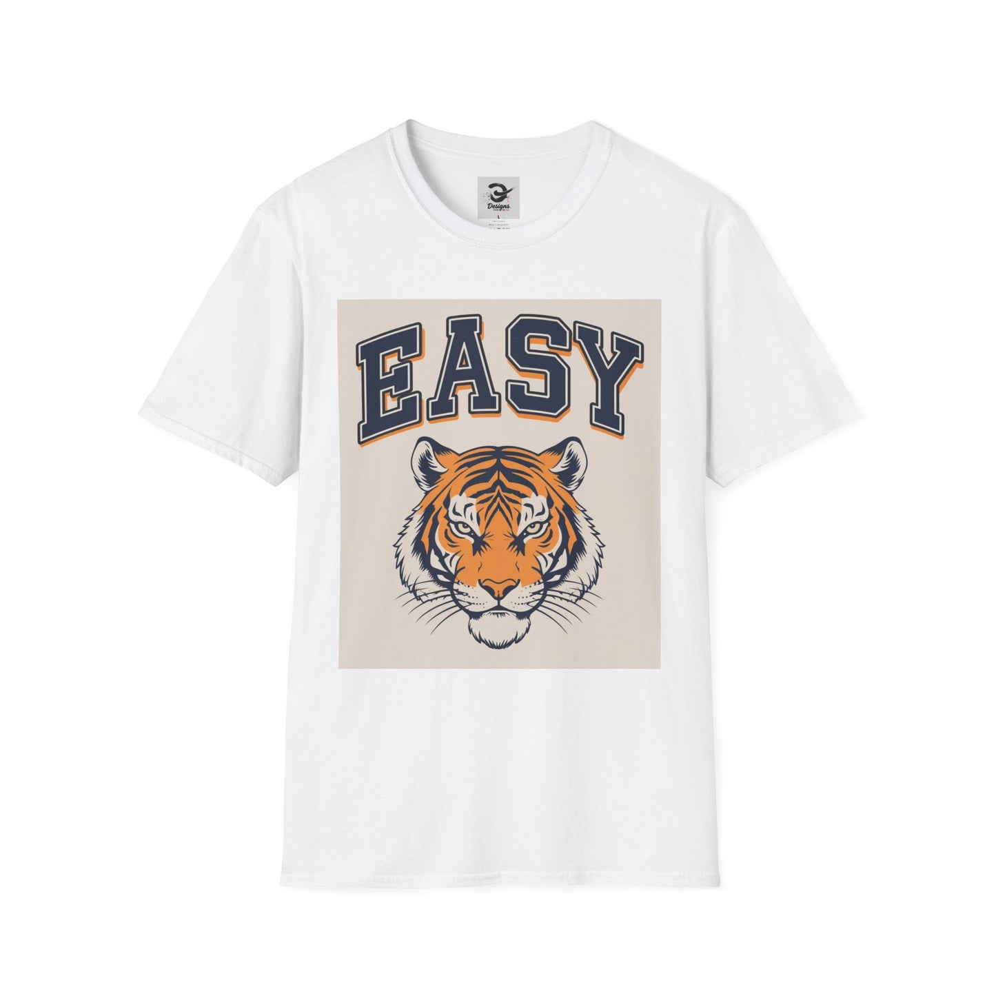 Easy Tiger Men T-Shirt, Casual Tee for Animal Lovers, Cool Graphic Tee, Perfect Gifts for Birthdays, Everyday Style, Summer Comfort