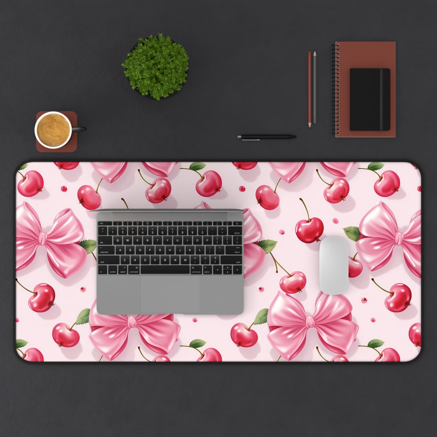 Charming Cherry Blossom Desk Mat, Cute Office Decor, Floral Desk Pad, Gifts for Her, Home Office Accessories, Spring Vibes