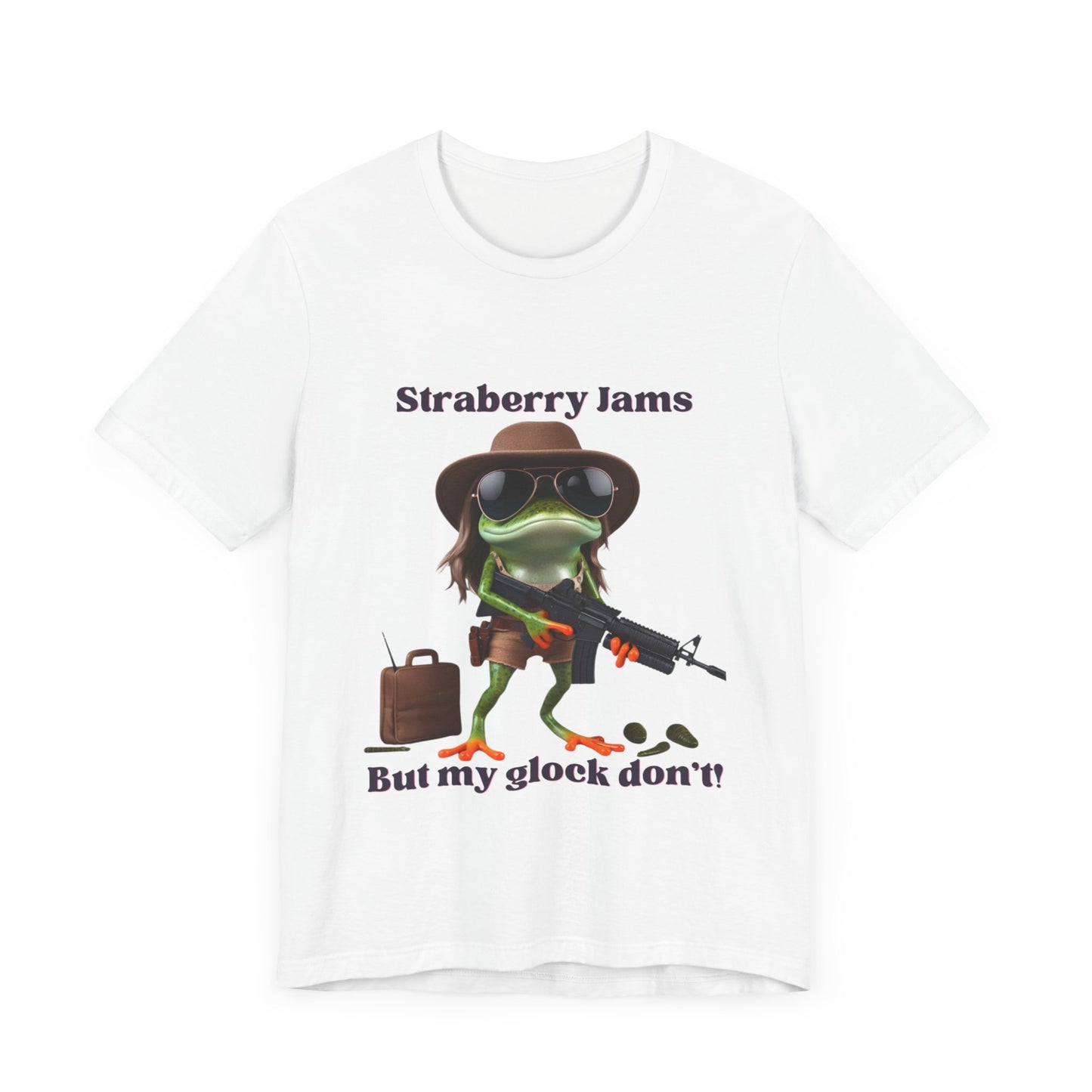 Strawberry Jams But My Glock Don't Shirt Comfort Colors Fun Jersey Short Sleeve Tee