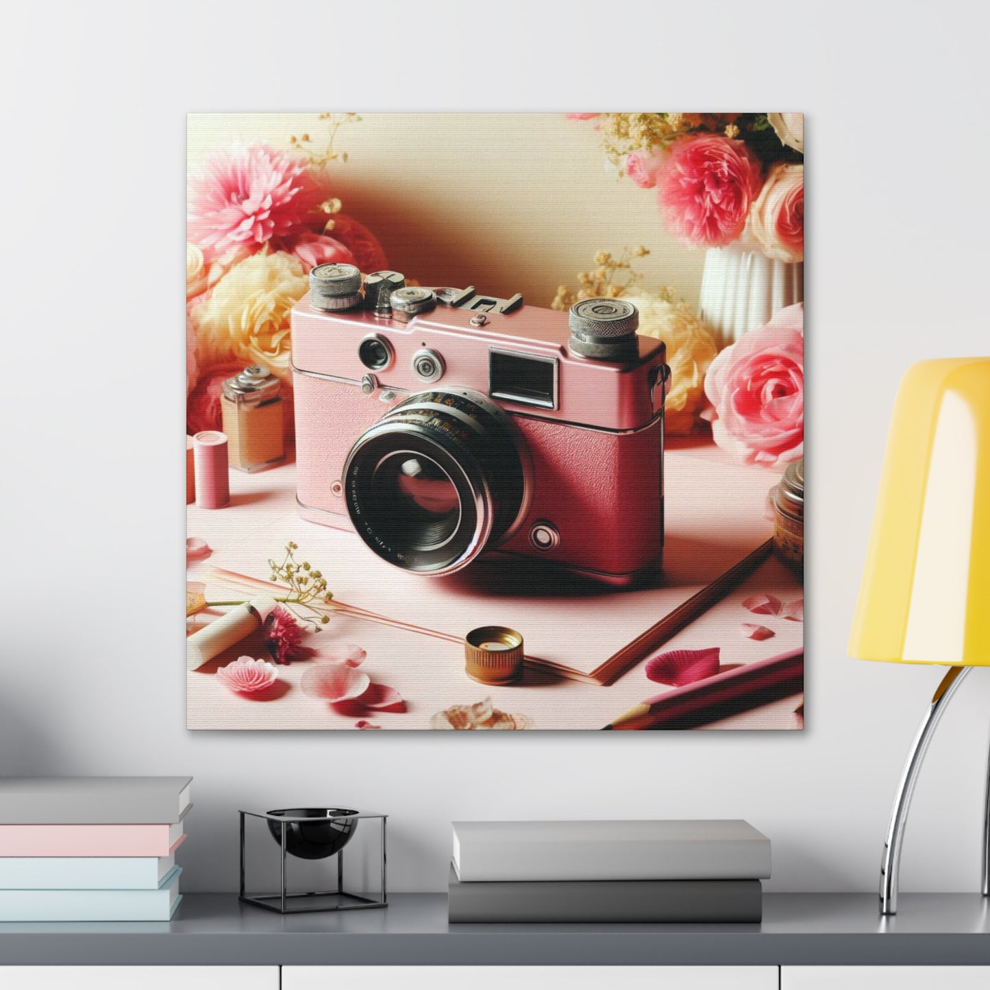 Pretty in Pink: A Vintage Camera Canvas Gallery Wrap