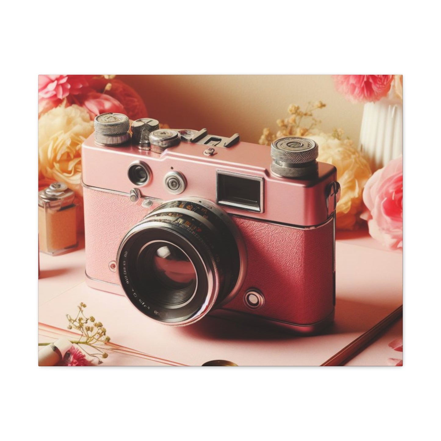 Pretty in Pink: A Vintage Camera Canvas Gallery Wrap