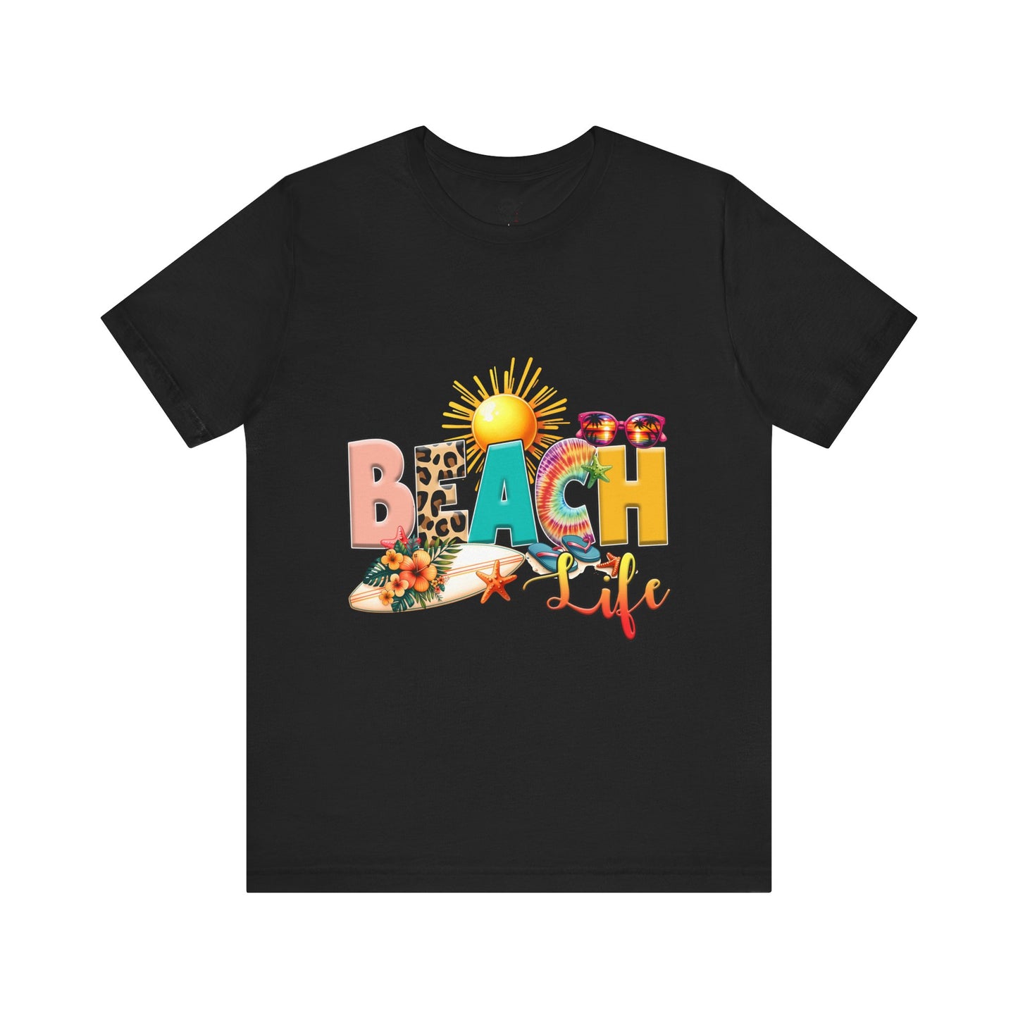 Beach Life Tee –  Short Sleeve Shirt, Summer T-Shirt, Vacation Clothing, Beachwear, Fun Gift for Ocean Lovers, Casual Style