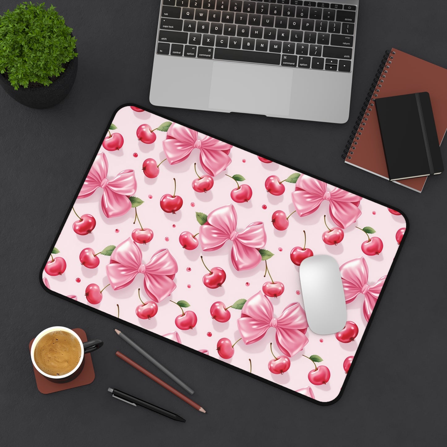 Charming Cherry Blossom Desk Mat, Cute Office Decor, Floral Desk Pad, Gifts for Her, Home Office Accessories, Spring Vibes