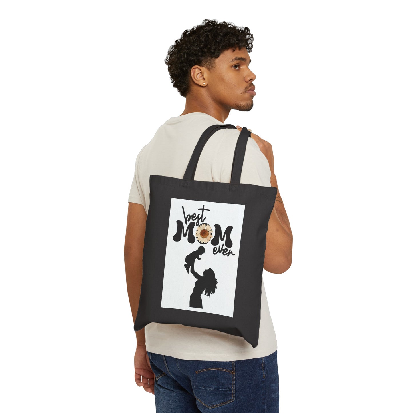 Best Mom Ever Cotton Canvas Tote Bag