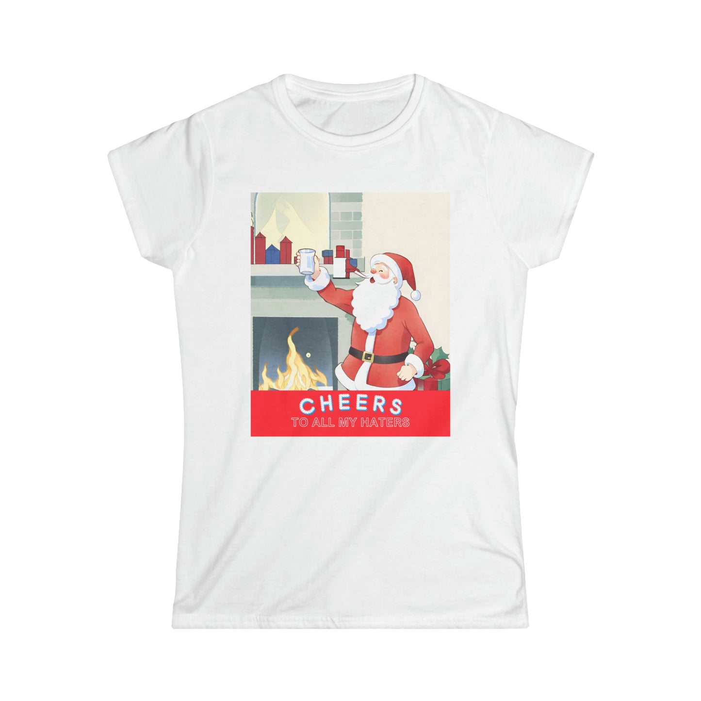 Christmas Women's Softstyle Tee - Cheers to All My Haters