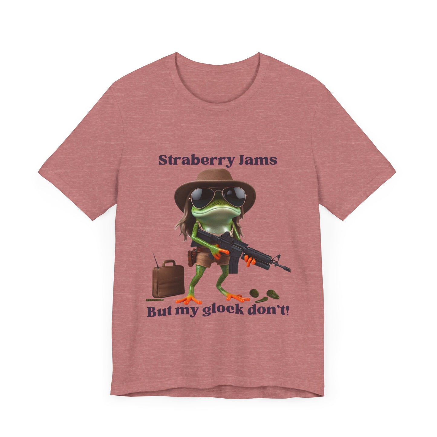 Strawberry Jams But My Glock Don't Shirt Comfort Colors Fun Jersey Short Sleeve Tee