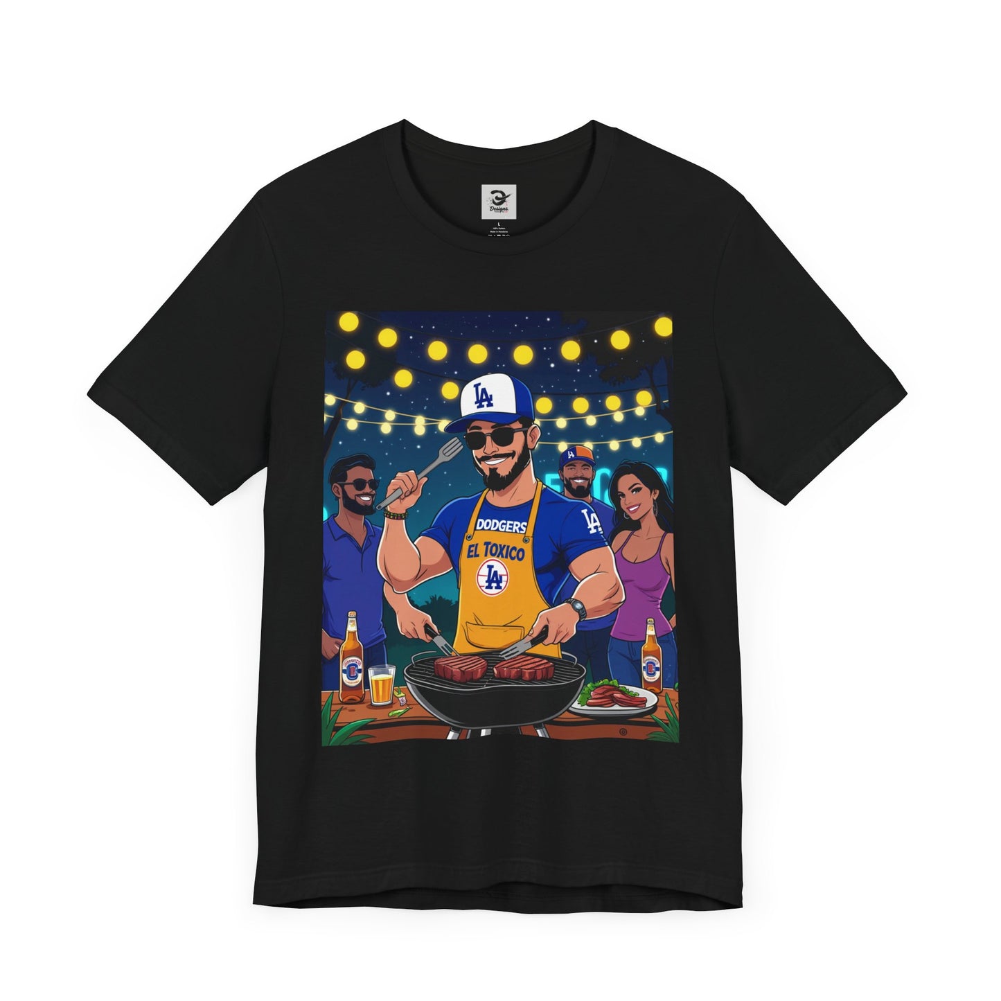 Graphic t-shirt, summer top, funny BBQ shirt, meme shirt, dad shirt, El Tóxico tee, fan shirt, cotton shirt, Latino humor Jersey Short Sleeve Tee