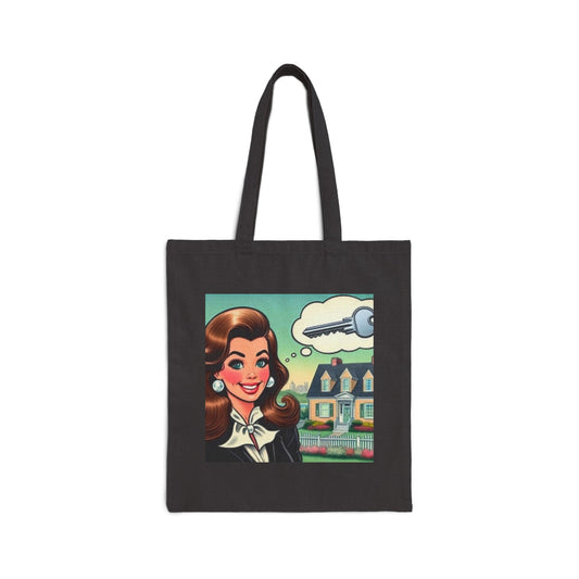 Home on the Move Tote | Cotton Canvas Tote Bag | Realtor Tote Bag