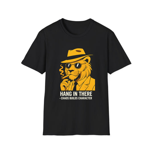 Hang in There Lion Graphic Softstyle T-Shirt Men Tee