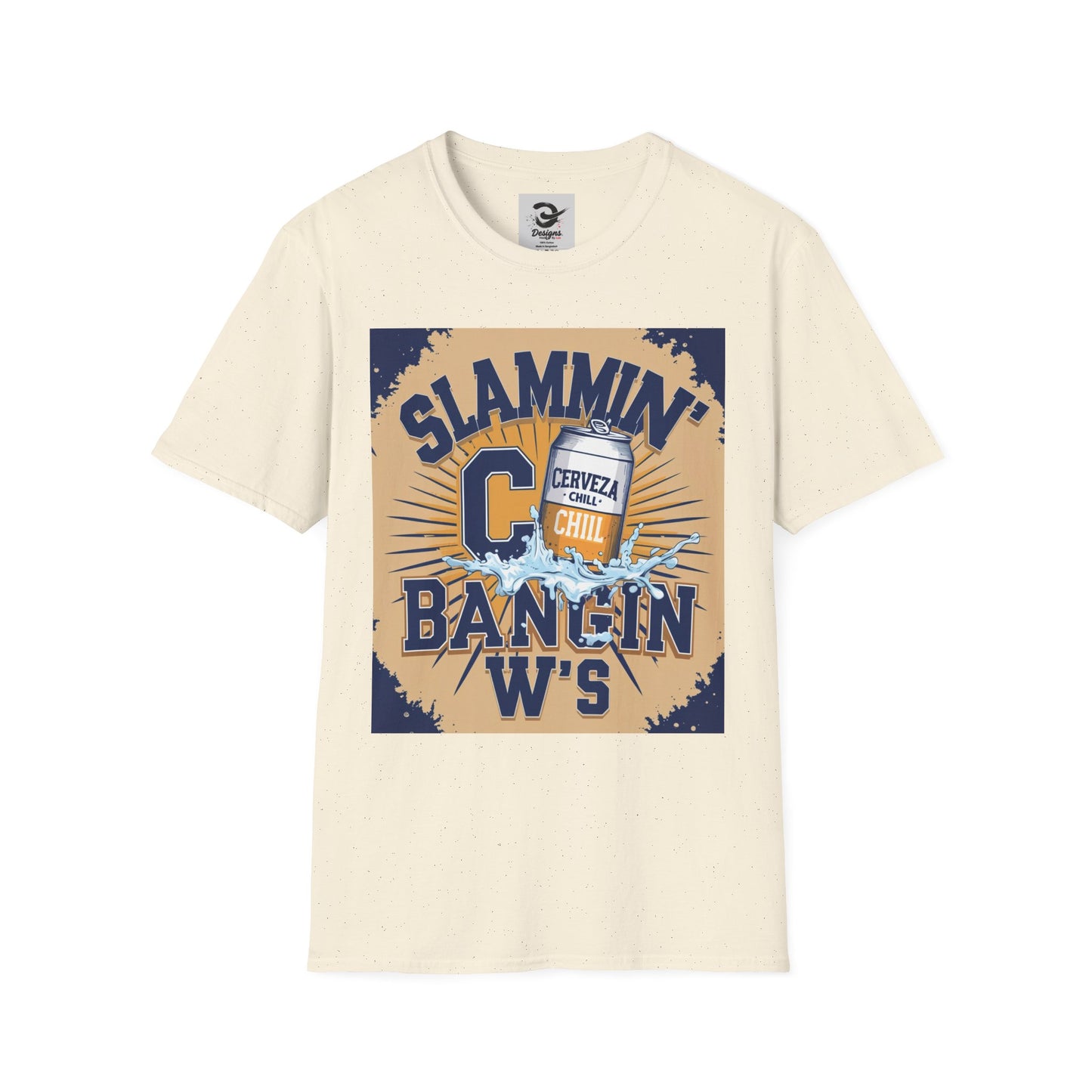 Slammin' Cerveza Unisex Softstyle T-Shirt, Chill Vibes Tee, Casual Summer Shirt, Gift for Beer Lovers, Beachwear