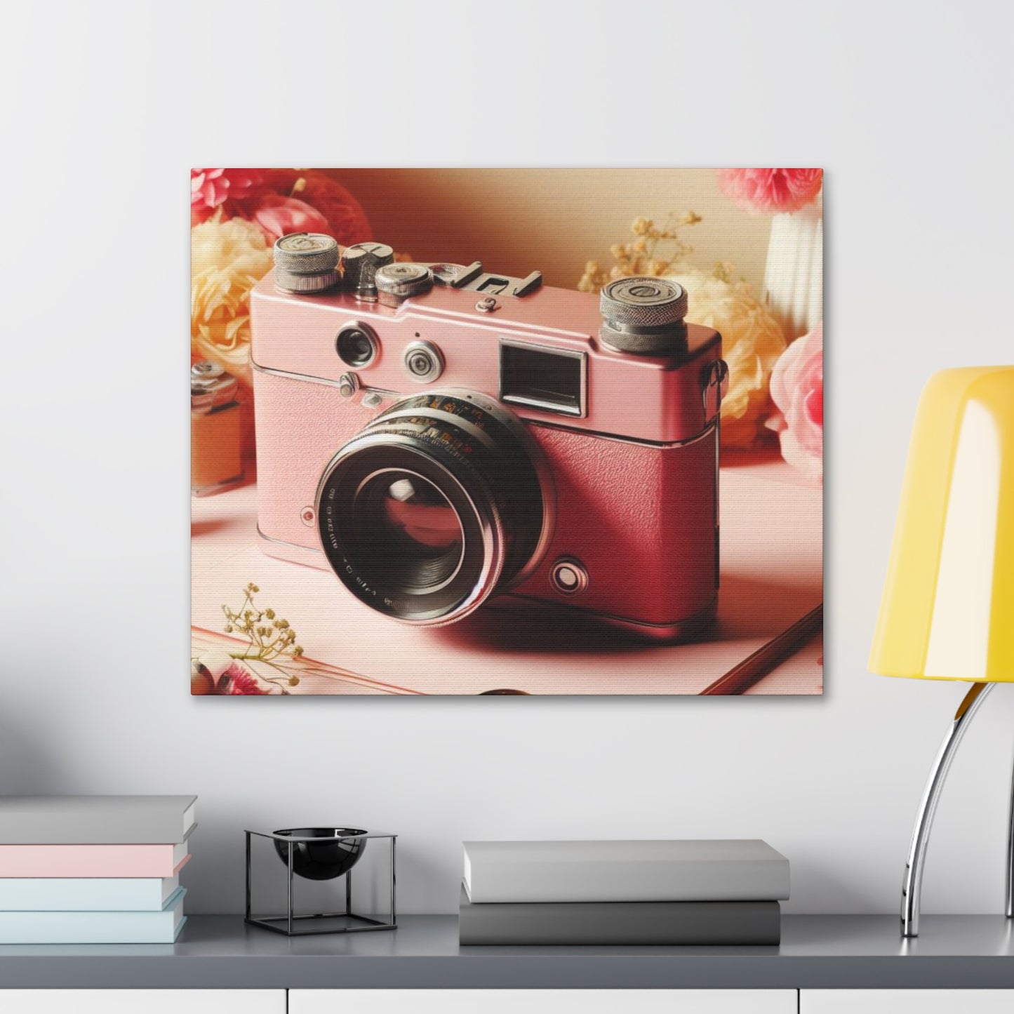 Pretty in Pink: A Vintage Camera Canvas Gallery Wrap