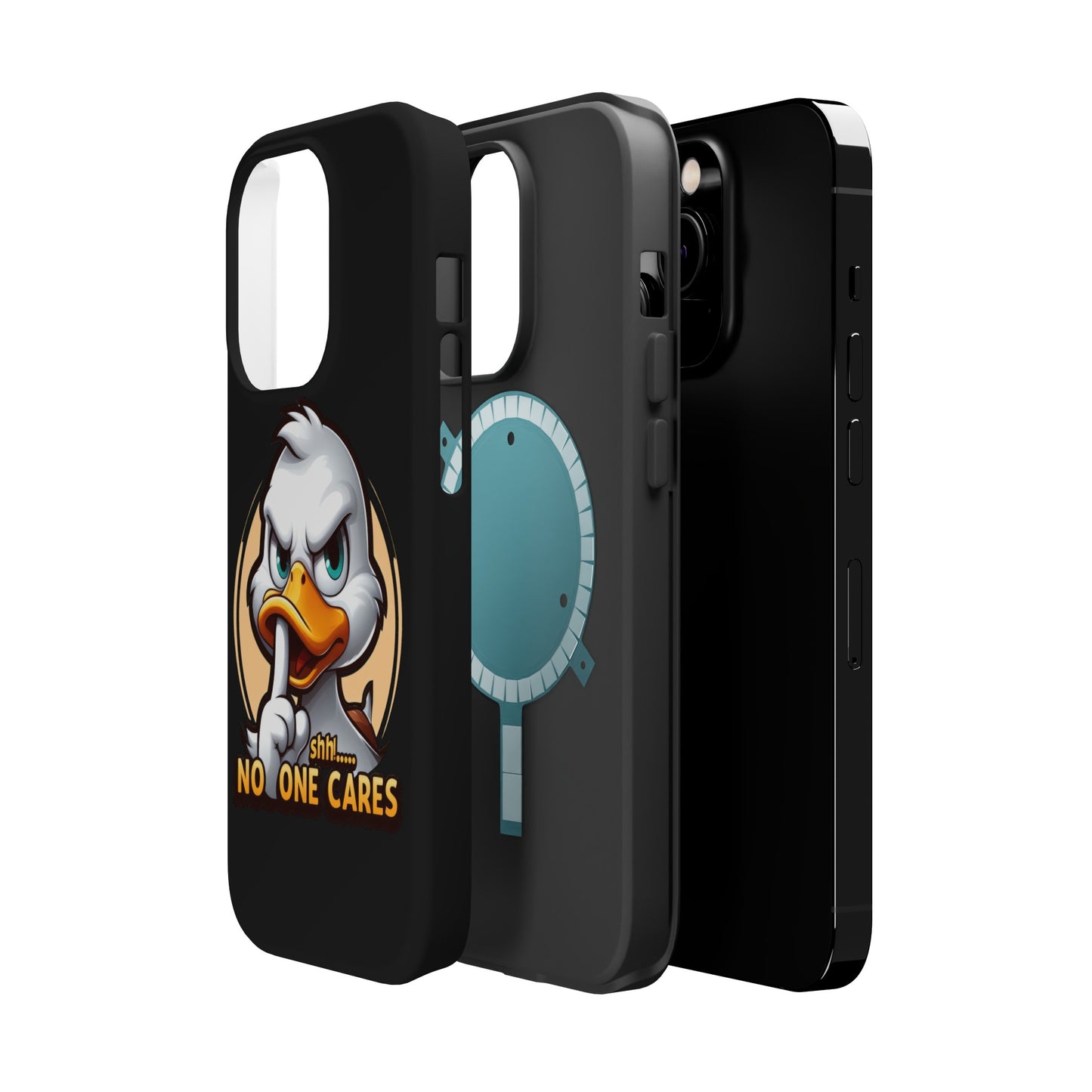 No One Cares  Funny Magnetic Tough Cases for Iphone 14- Iphone 15 Max Pro