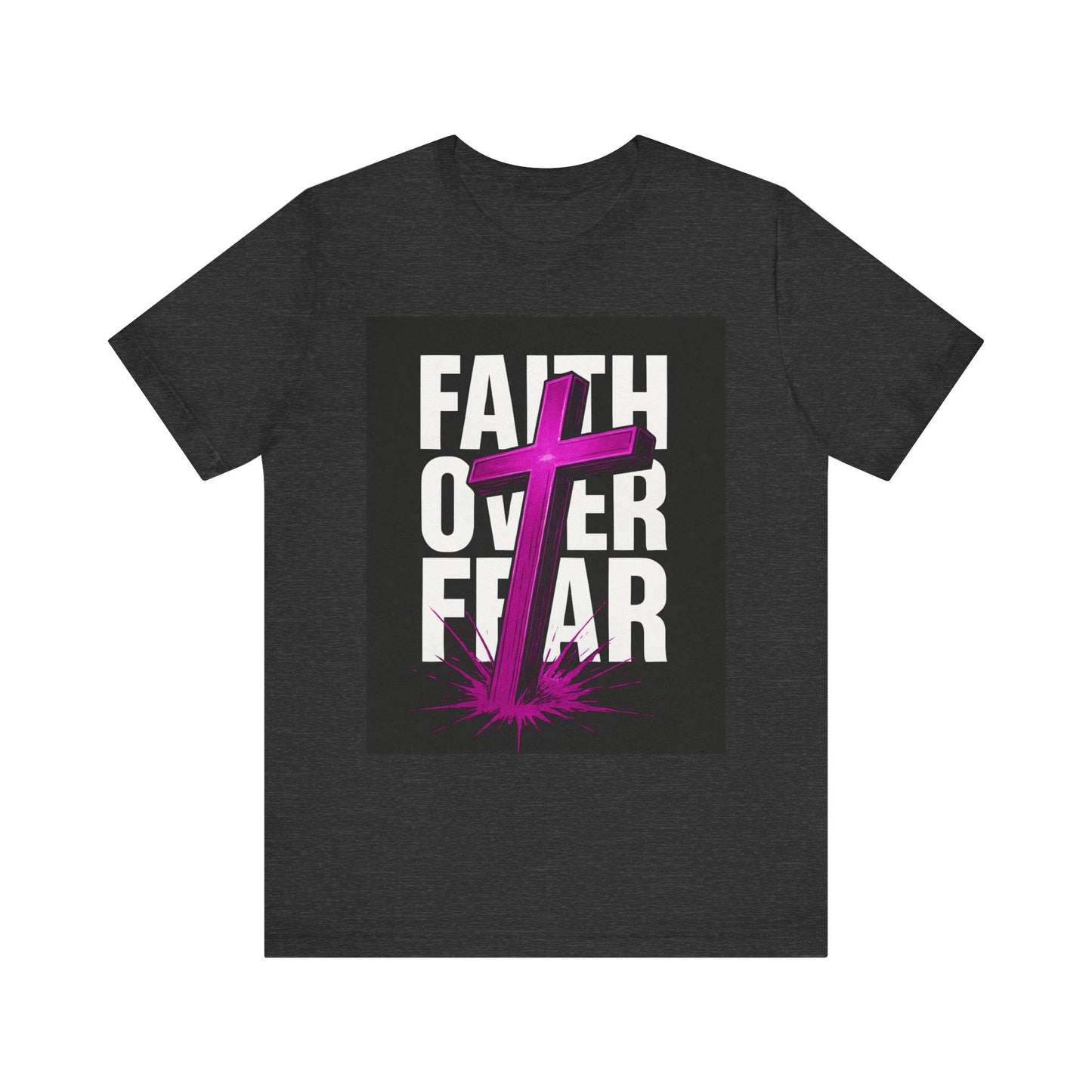 Faith Over Fear Tee, Inspirational Unisex Shirt, Christian Apparel, Motivational T-Shirt, Gifts for Faith Lovers, Everyday Wear Bella Canvas Tee