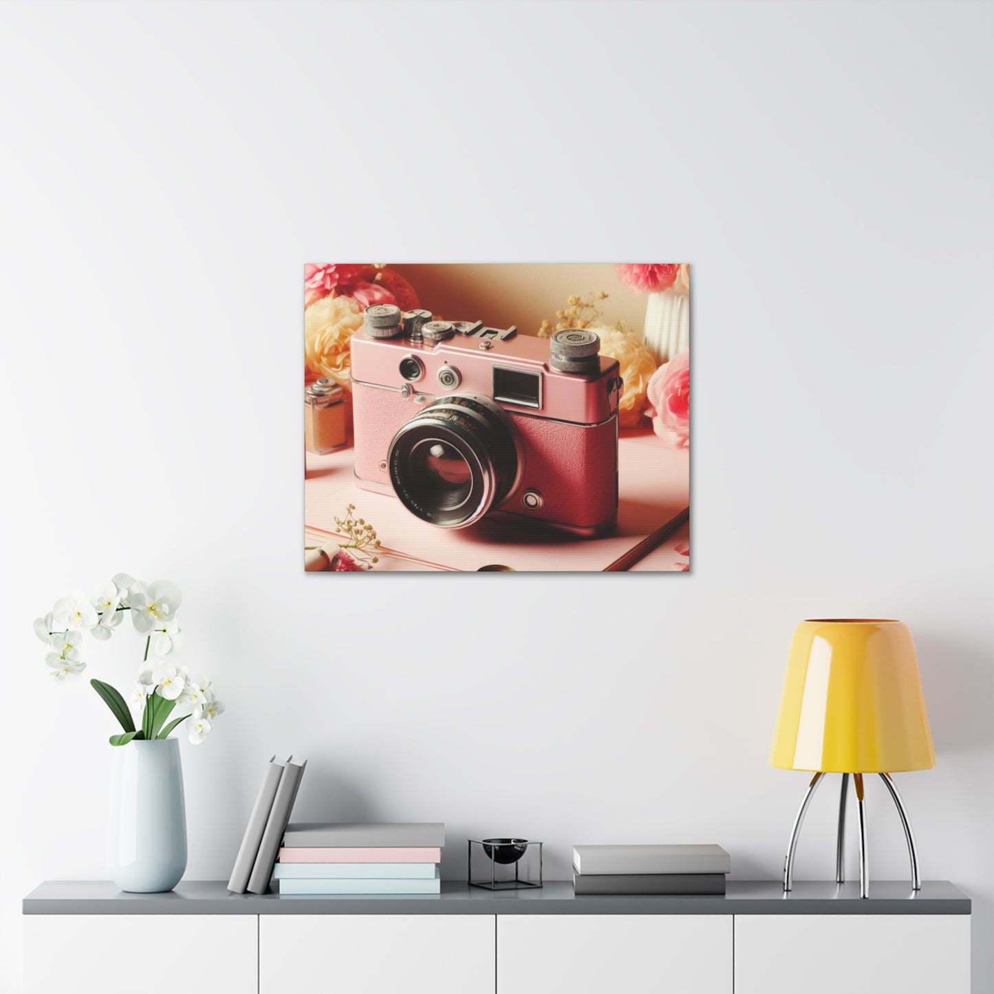 Pretty in Pink: A Vintage Camera Canvas Gallery Wrap