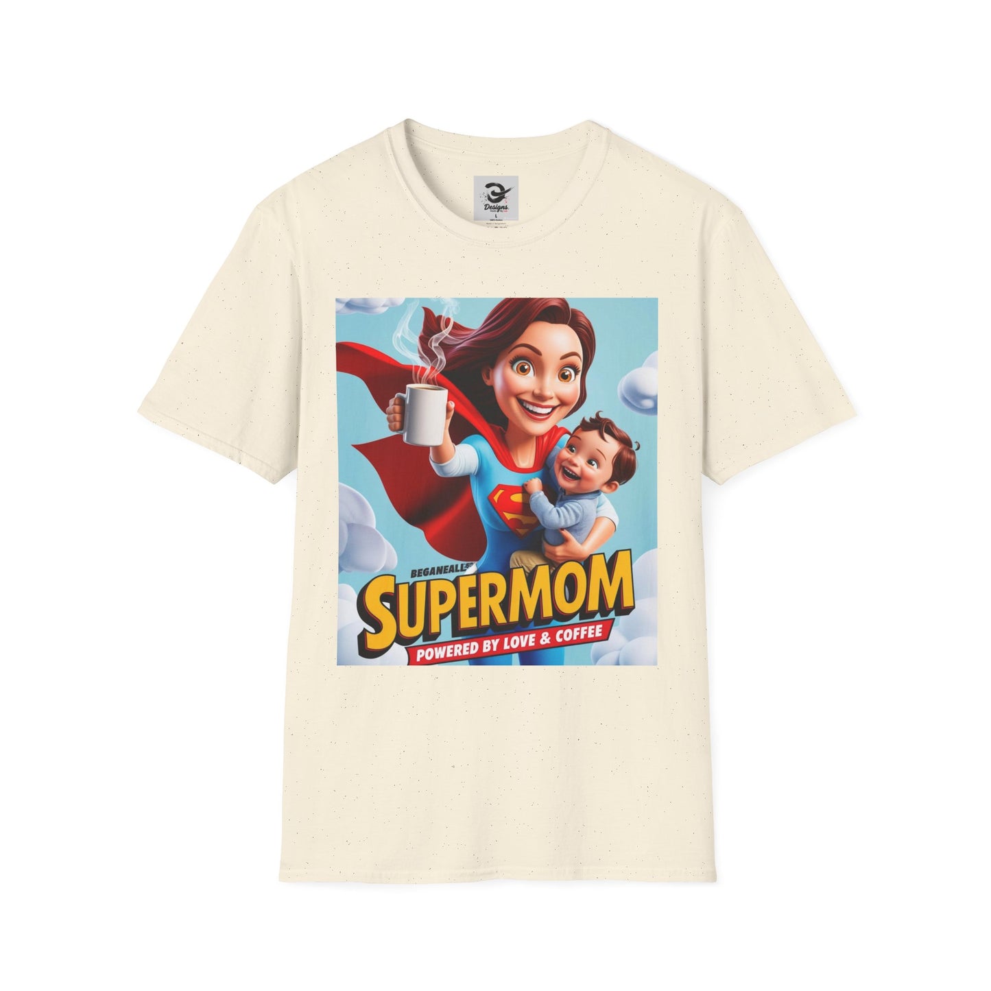 Comic Anime Supermom T-Shirt, Perfect Gift for Moms, Funny Graphic Tee, Coffee Lover Shirt, Mother’s Day Present, Family Apparel