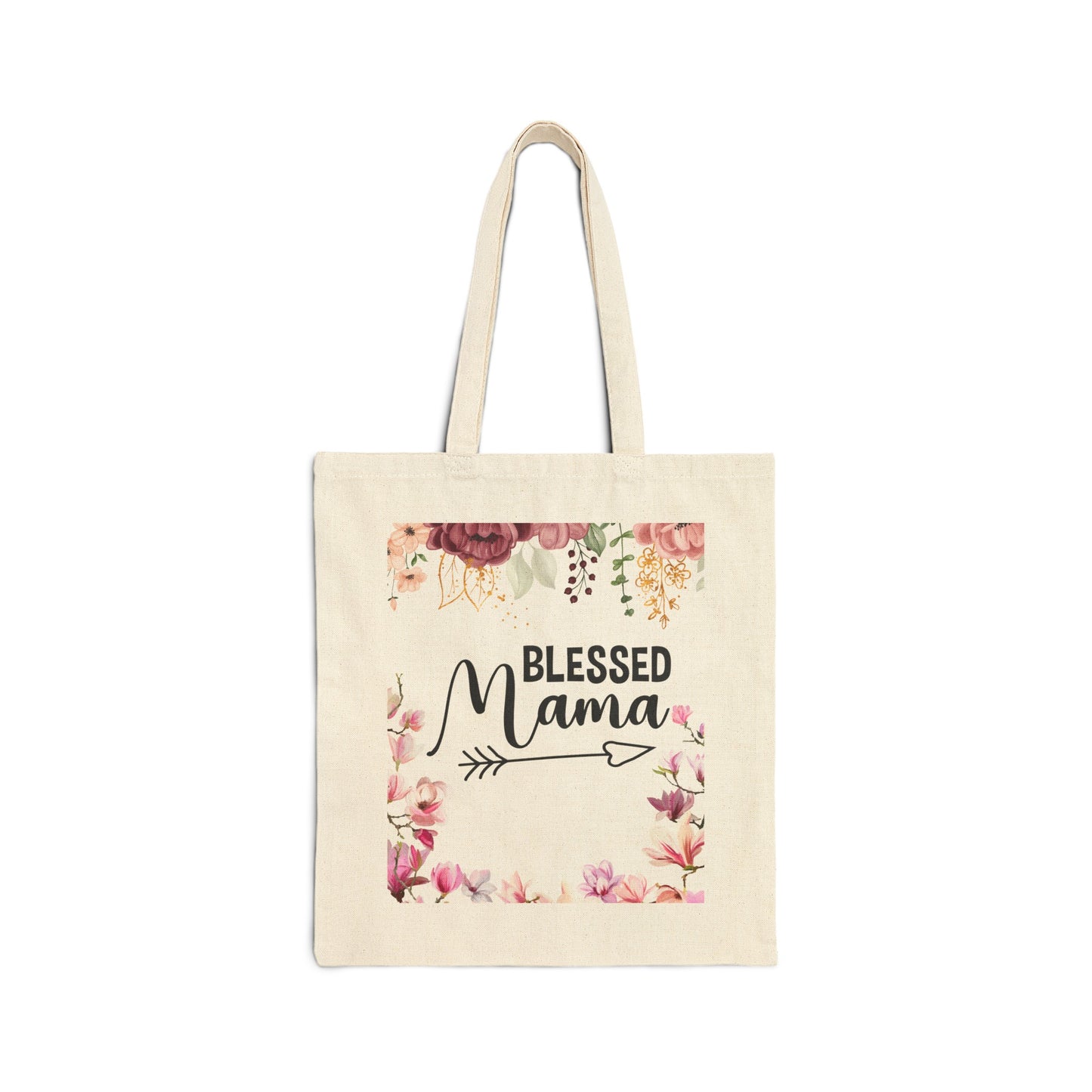 Blessed Mama Cotton Canvas Tote Bag | Gift For Mom