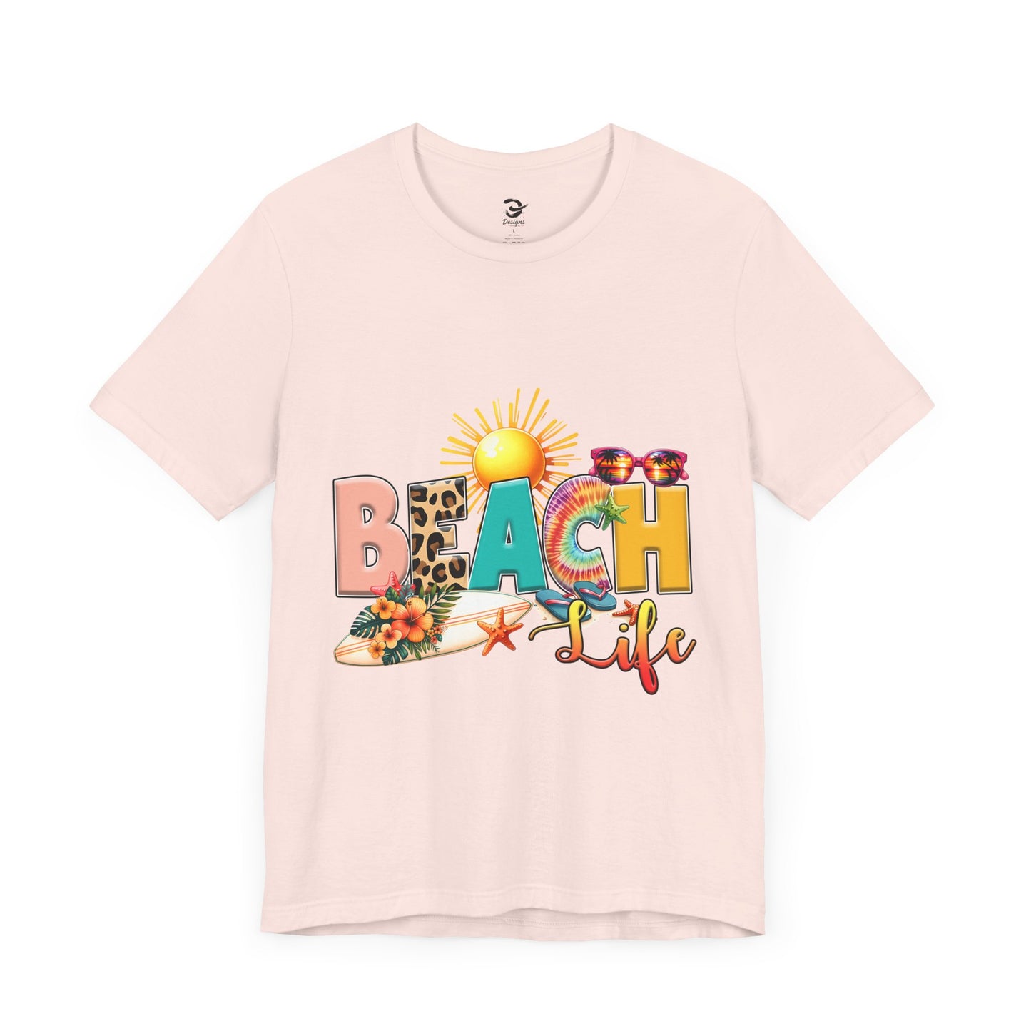 Beach Life Tee –  Short Sleeve Shirt, Summer T-Shirt, Vacation Clothing, Beachwear, Fun Gift for Ocean Lovers, Casual Style
