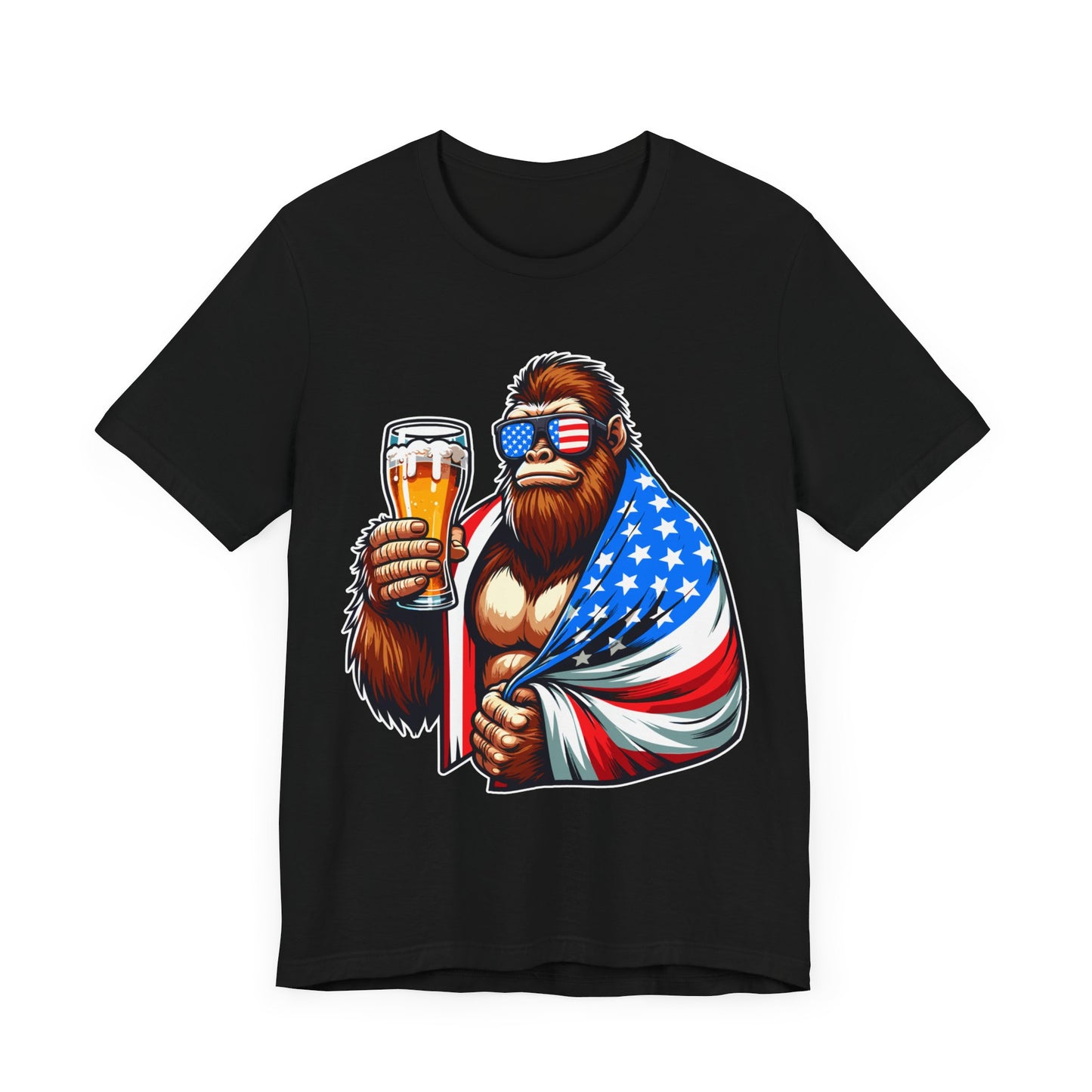 Patriotic 4th of July Unisex Jersey Short Sleeve Tee Big Foot T-shirt