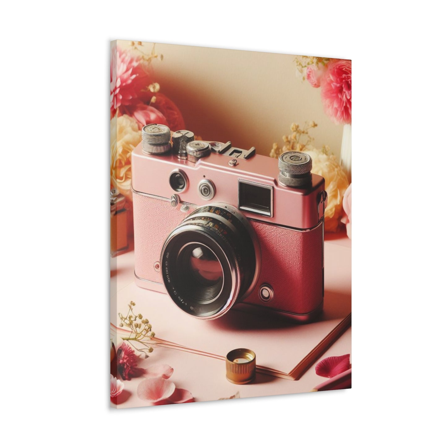 Pretty in Pink: A Vintage Camera Canvas Gallery Wrap