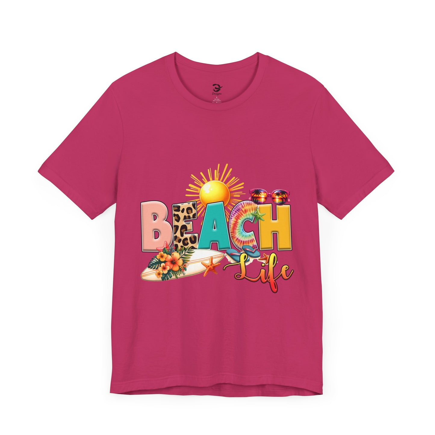 Beach Life Tee –  Short Sleeve Shirt, Summer T-Shirt, Vacation Clothing, Beachwear, Fun Gift for Ocean Lovers, Casual Style