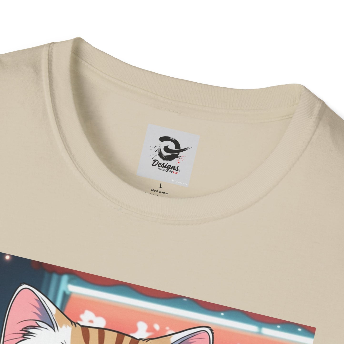 Cute Cat Ramen T-Shirt - Fun and Cozy Design A kawaii anime-style Tshirt