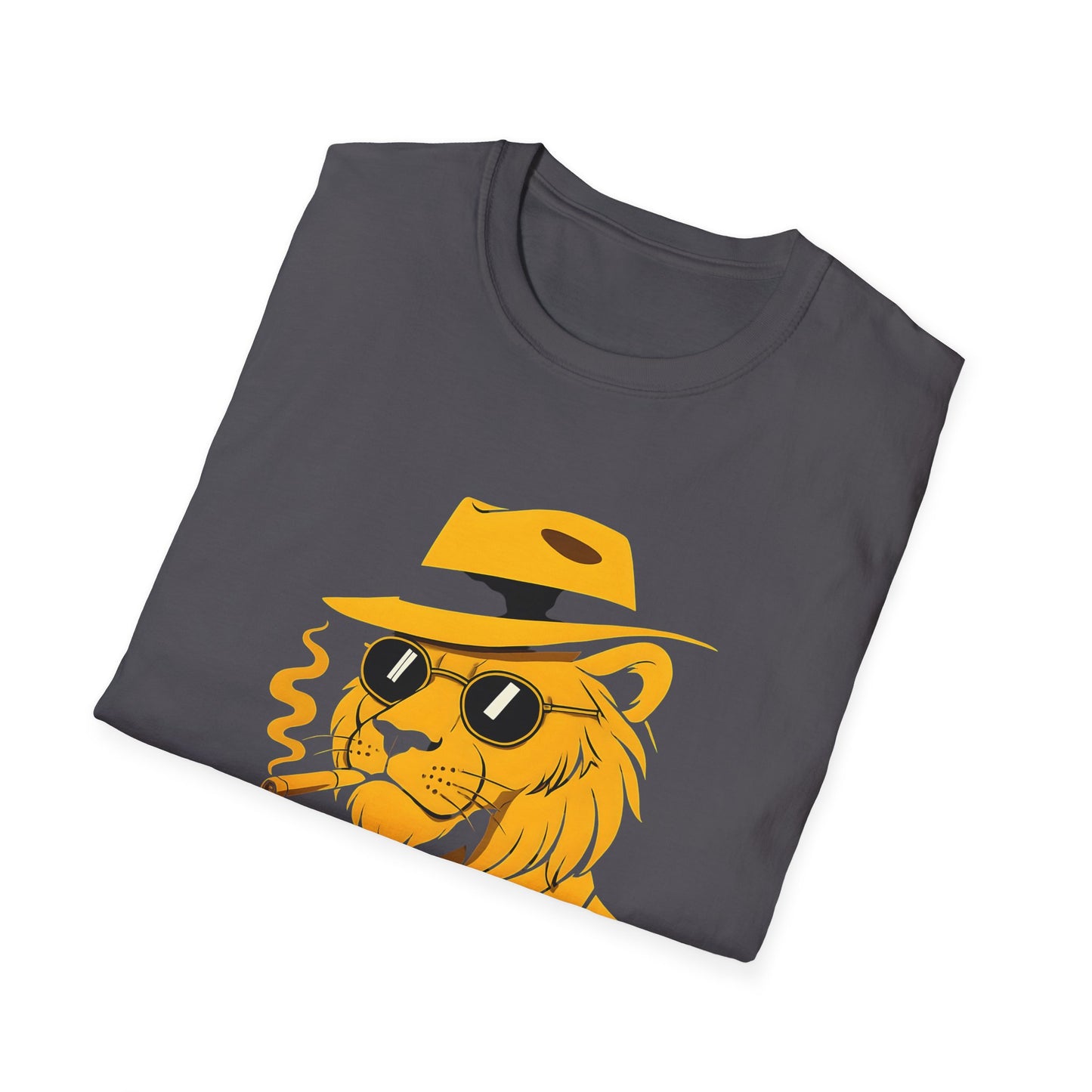 Hang in There Lion Graphic Softstyle T-Shirt Men Tee