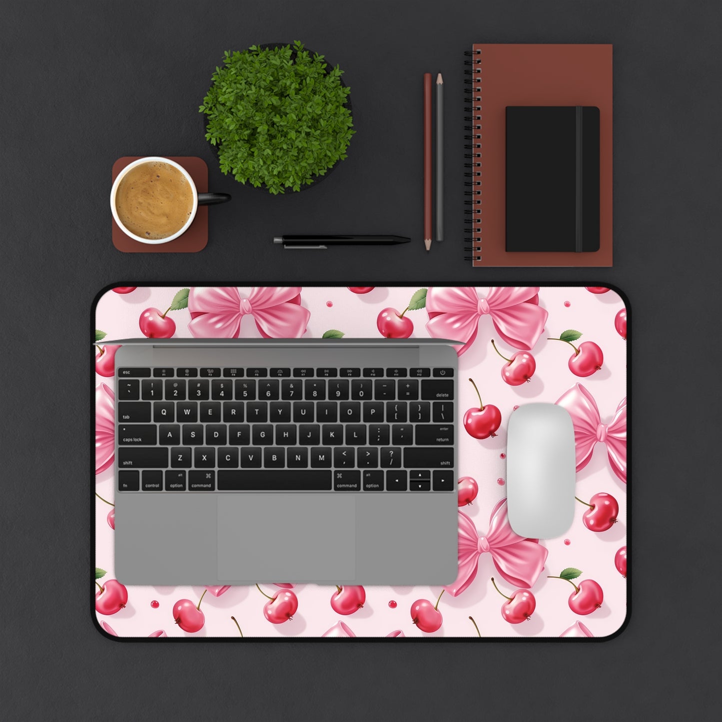 Charming Cherry Blossom Desk Mat, Cute Office Decor, Floral Desk Pad, Gifts for Her, Home Office Accessories, Spring Vibes