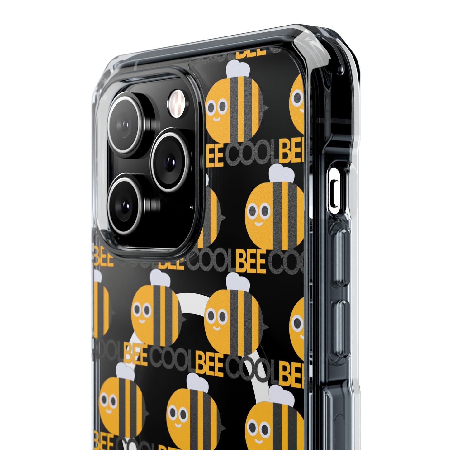 Bee Cool Magnetic Clear Impact Cases Custom Design Iphone Case 15 | iPhone 15 Plus| iPhone 15 Pro Max| iPhone 14