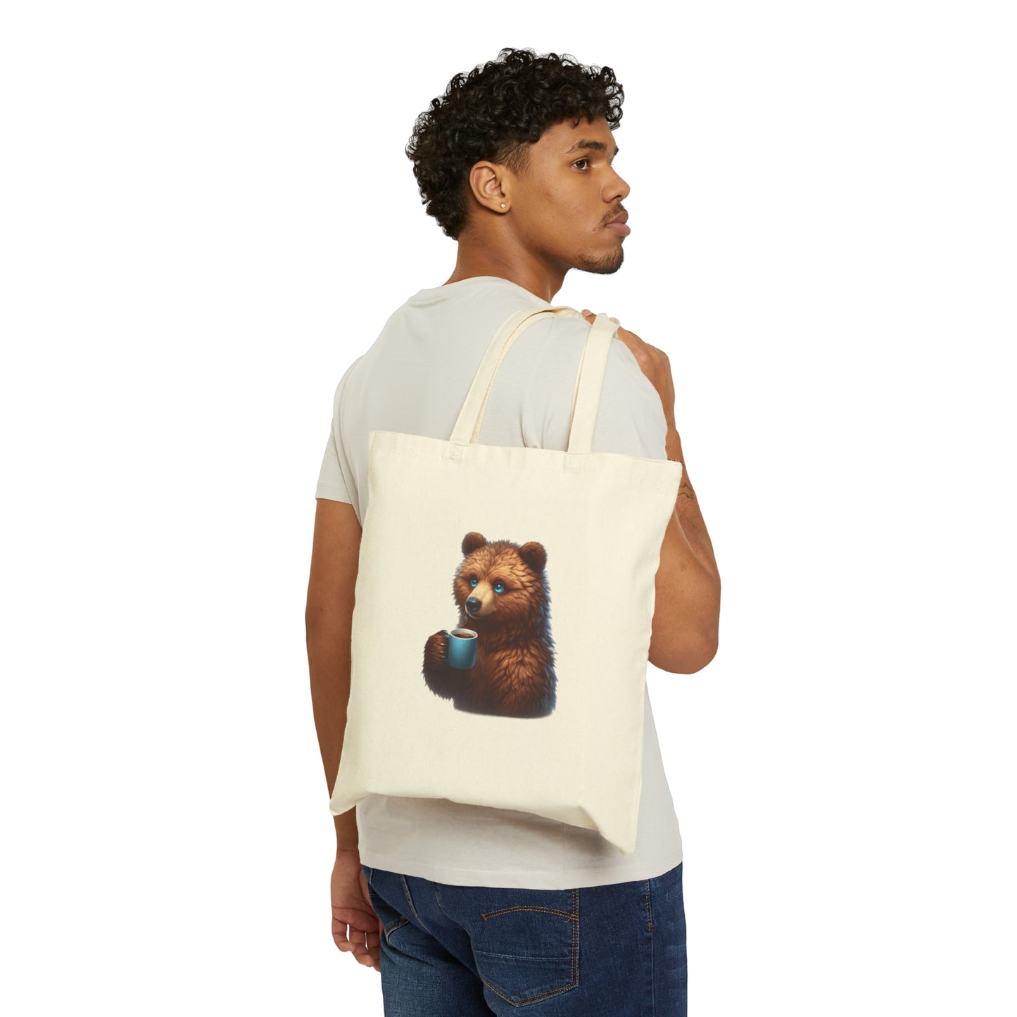 Bear Cotton Canvas Tote Bag