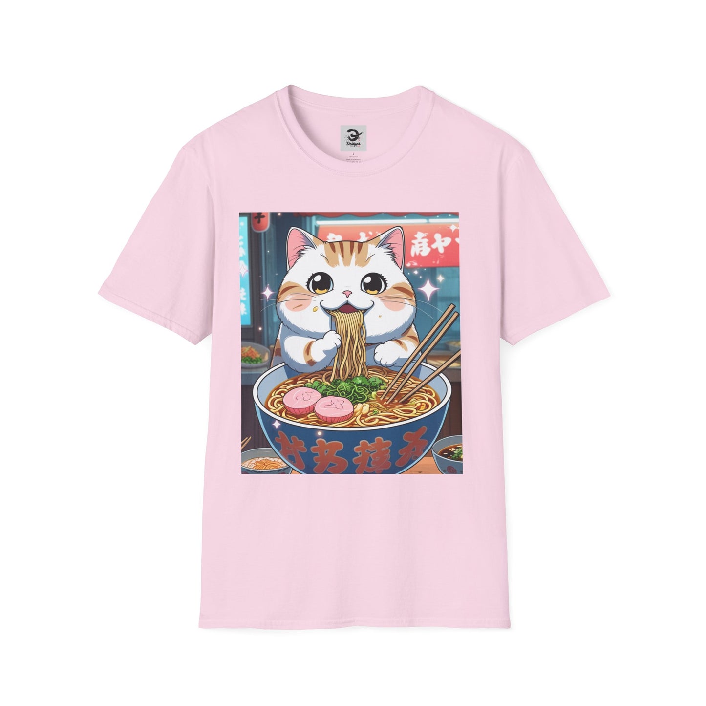 Cute Cat Ramen T-Shirt - Fun and Cozy Design A kawaii anime-style Tshirt